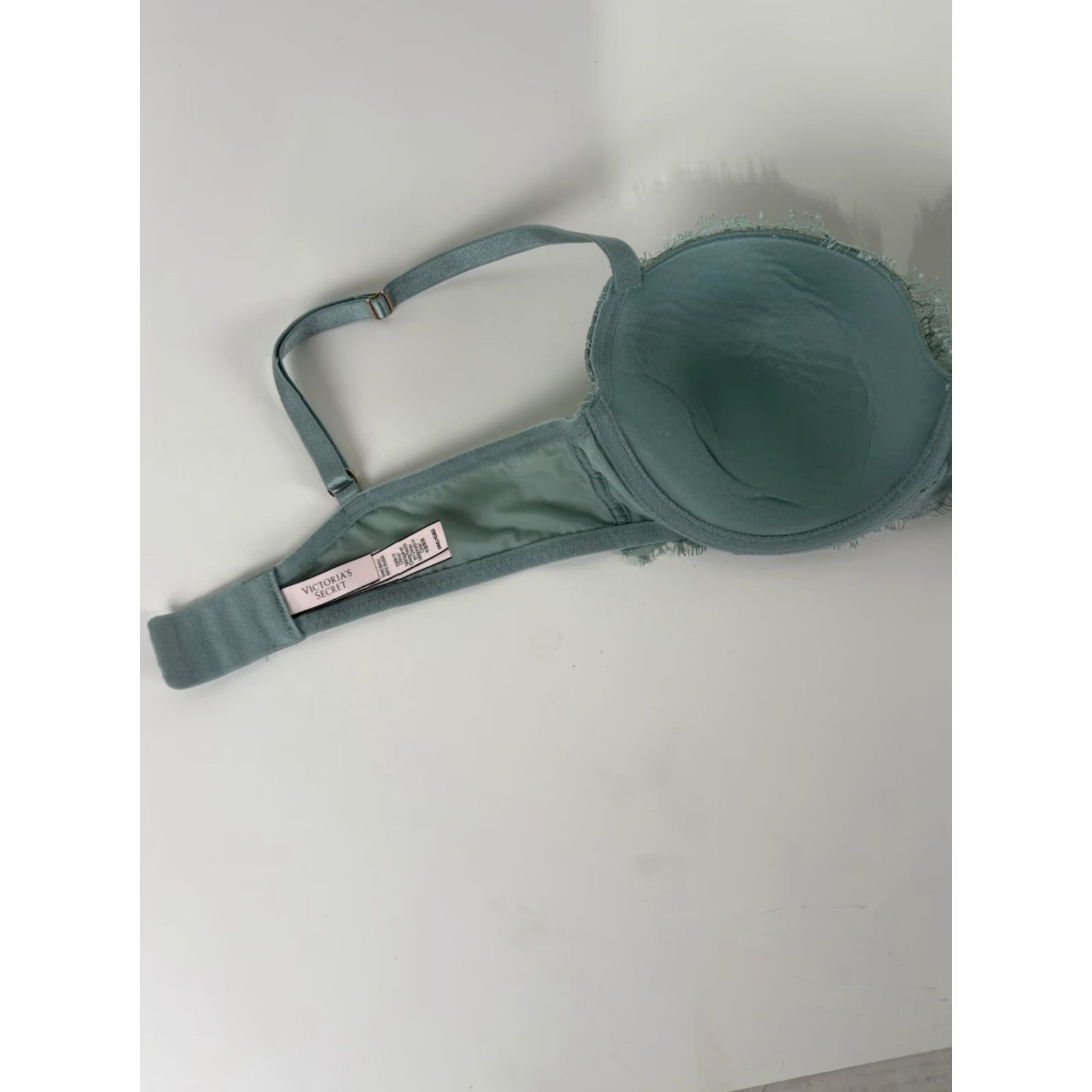 Victoria's Secret Victoria's Secret Dream Angels Lined Demi Teal Lace Bra Womens Size 36C Size ONE SIZE - 4 Thumbnail