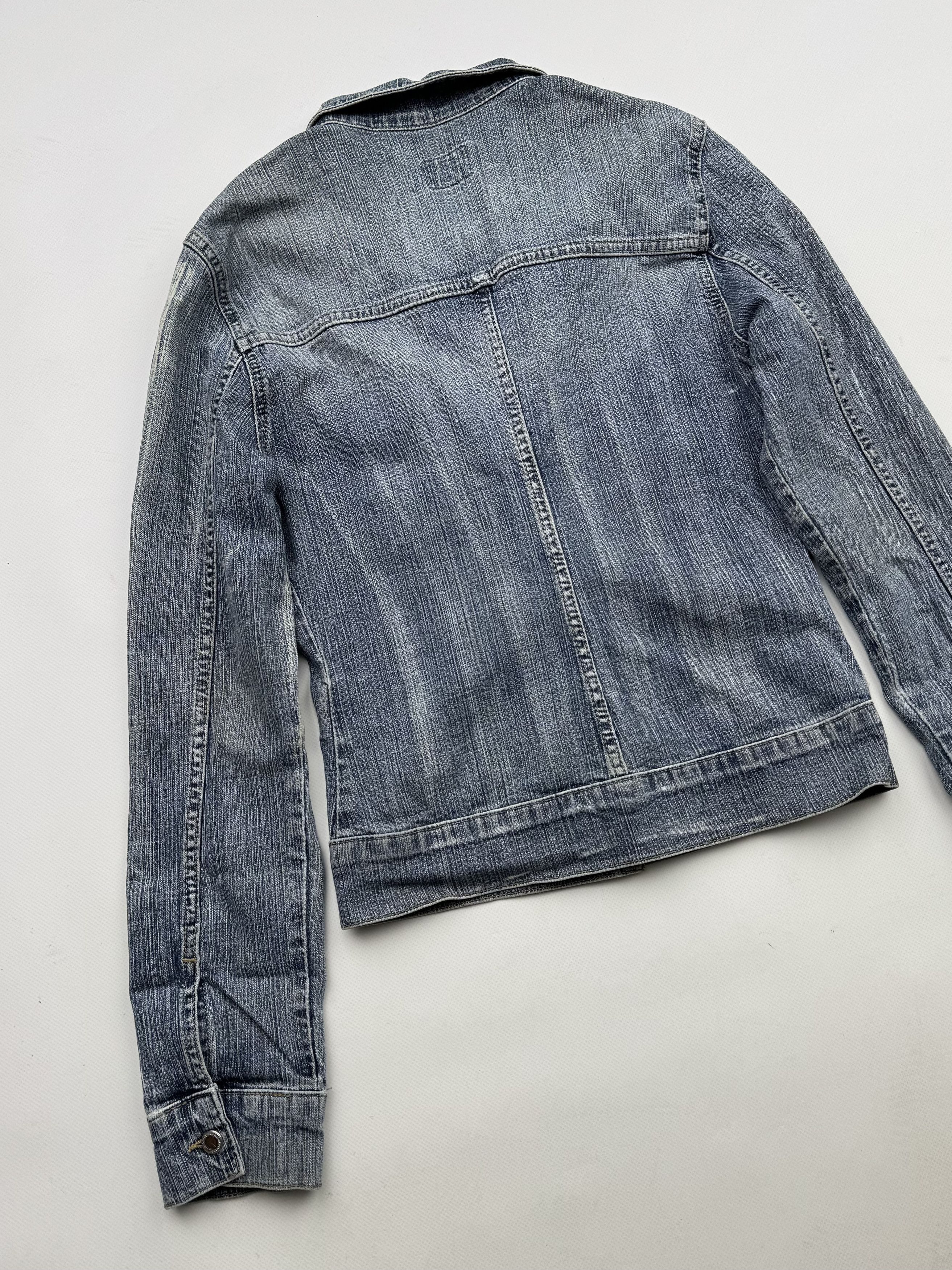 Vintage 90's Denim Cropped Jacket With Bondage Pocket B92(V483)E2 Size XS / US 0-2 / IT 36-38 - 6 Thumbnail