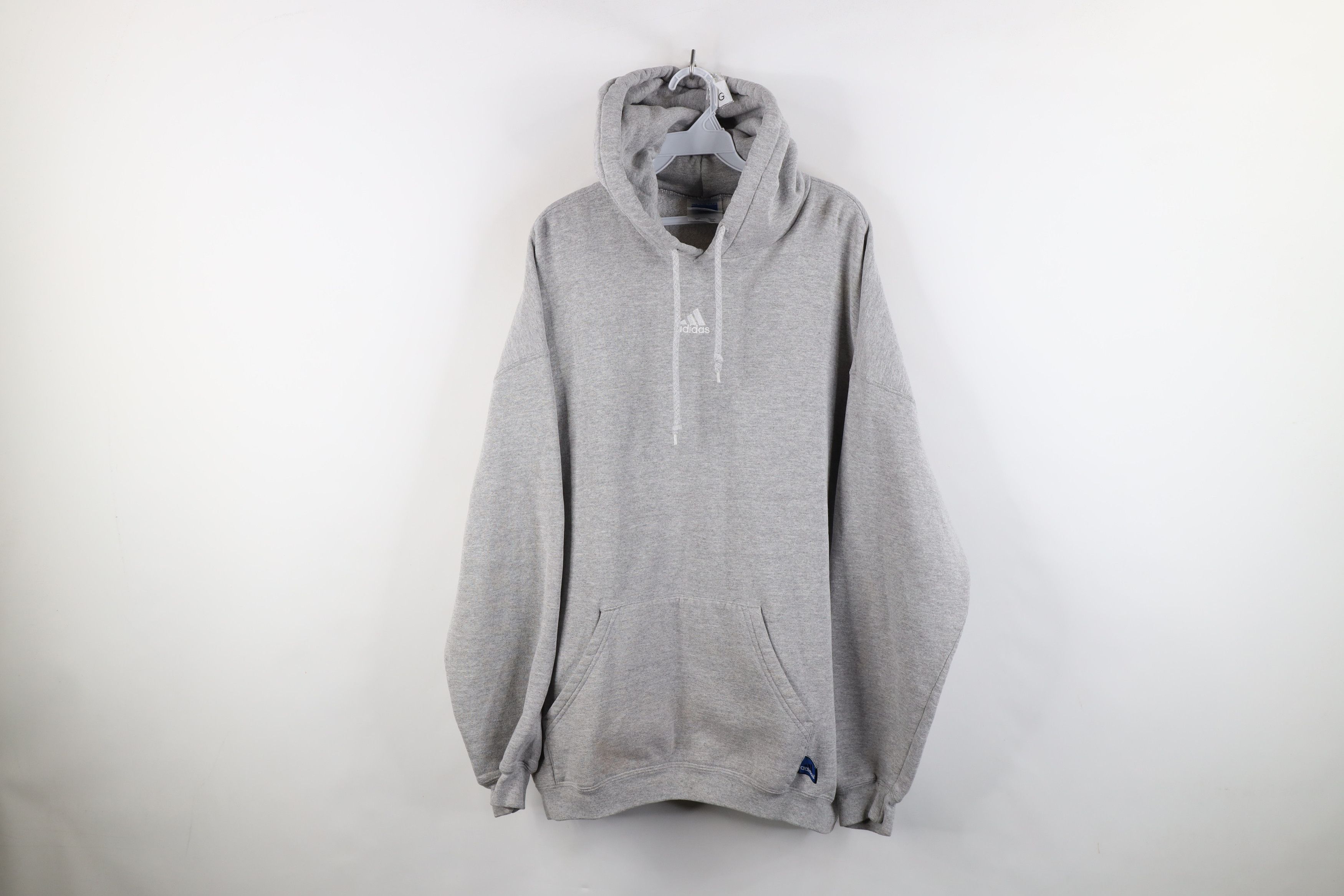 Adidas Vintage 90s Y2K Adidas Logo Heavyweight Hoodie Gray USA Size US XXL / EU 58 / 5 - 1 Thumbnail