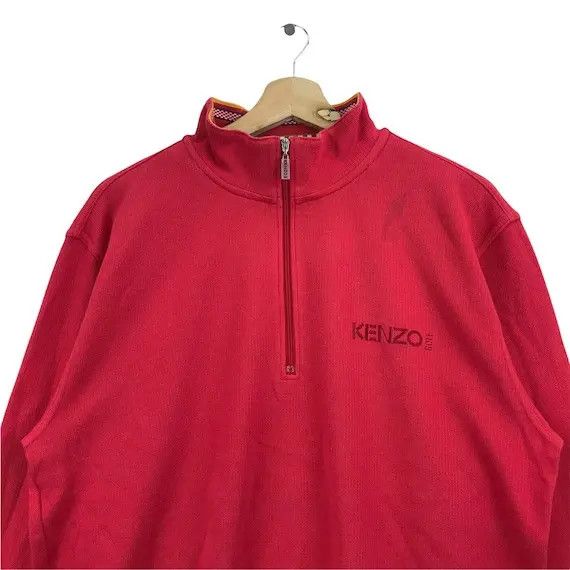 Kenzo Vtg 90’ KENZO GOLF PARIS Minimalist Red Sweatshirt Sweater Size US L / EU 52-54 / 3 - 7 Thumbnail