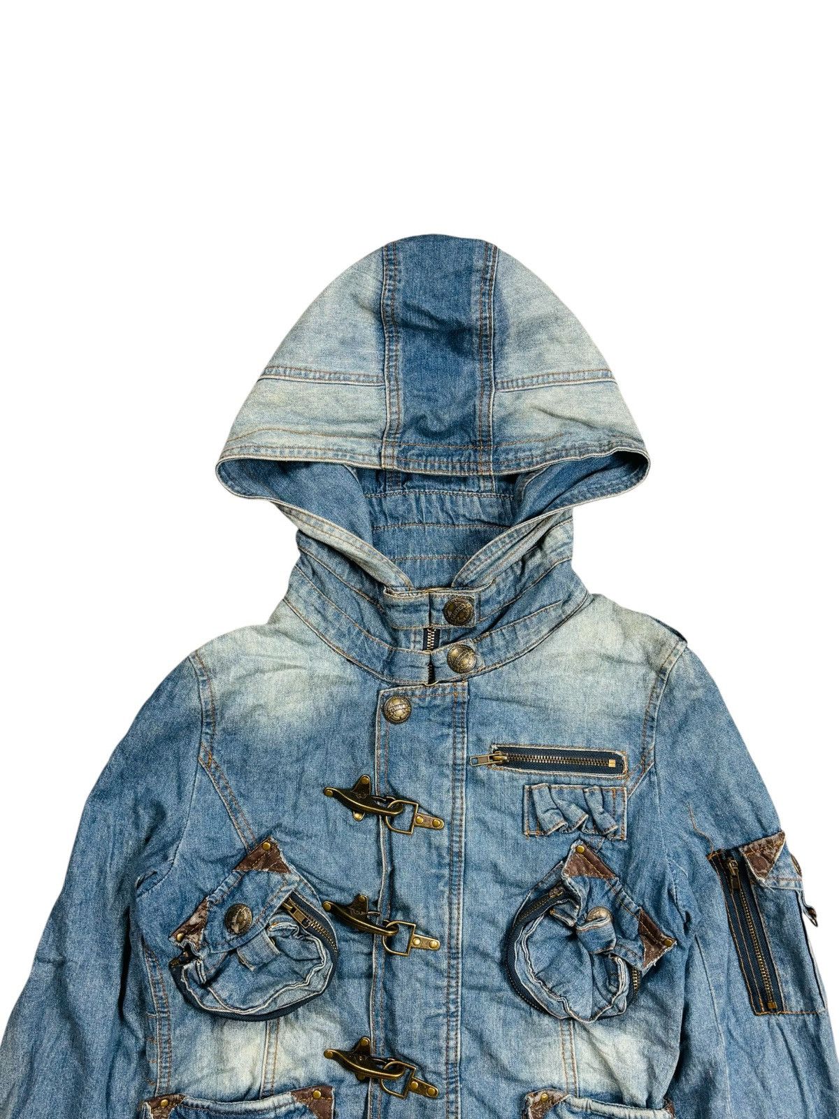 GOA 2000s Garula - Apocalypse Fireman Clasp Denim Hooded Jacket Size US M / EU 48-50 / 2 - 5 Thumbnail