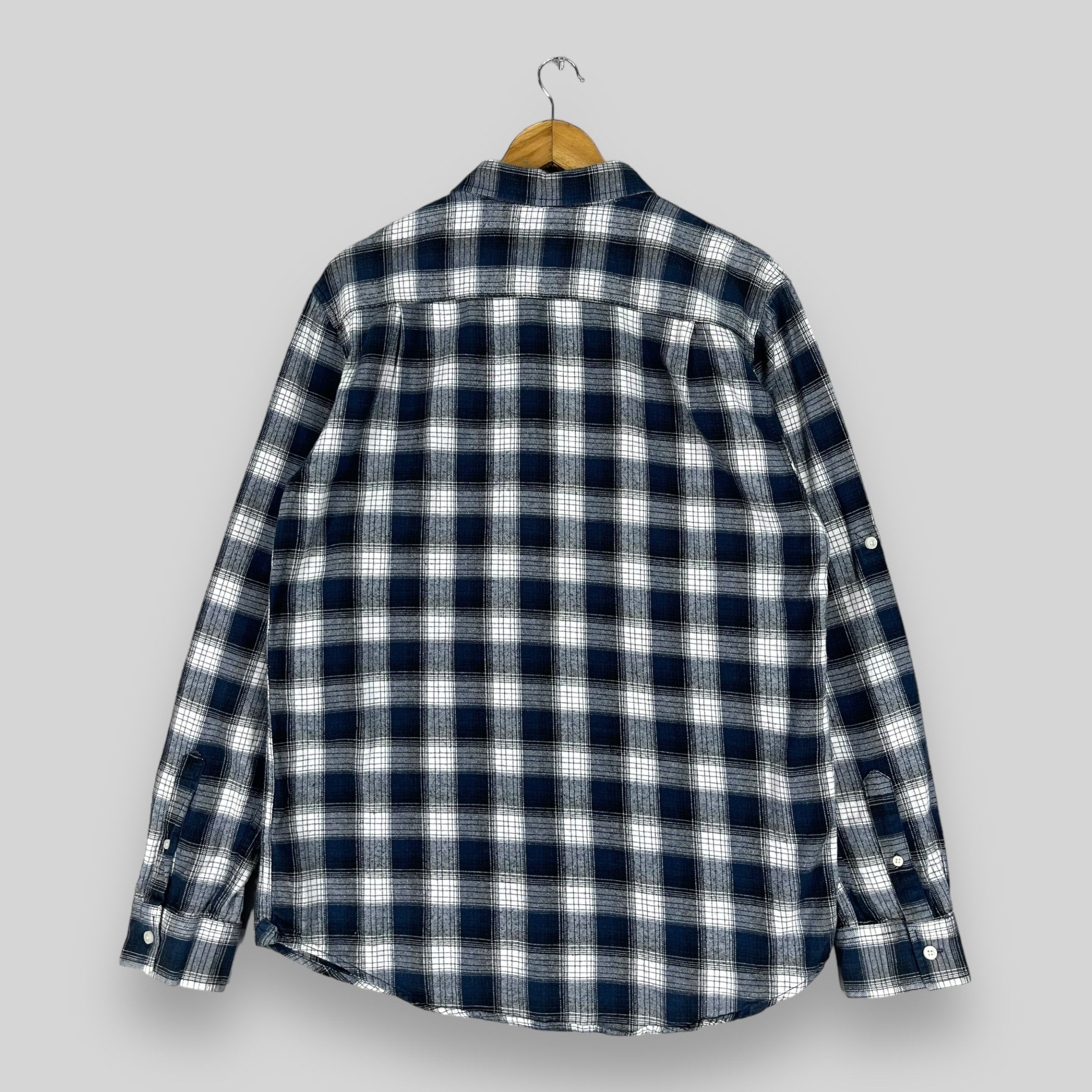 Flannel × Japanese Brand AMERICAN RAG Plaid Blue Tartan Flannel Button Up Size US M / EU 48-50 / 2 - 6 Thumbnail
