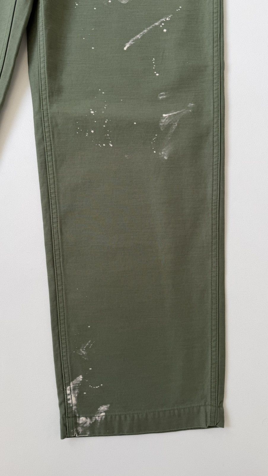 Auralee Washed Green ‘Bleached Baker Pants’ Size US 32 / EU 48 - 13 Thumbnail