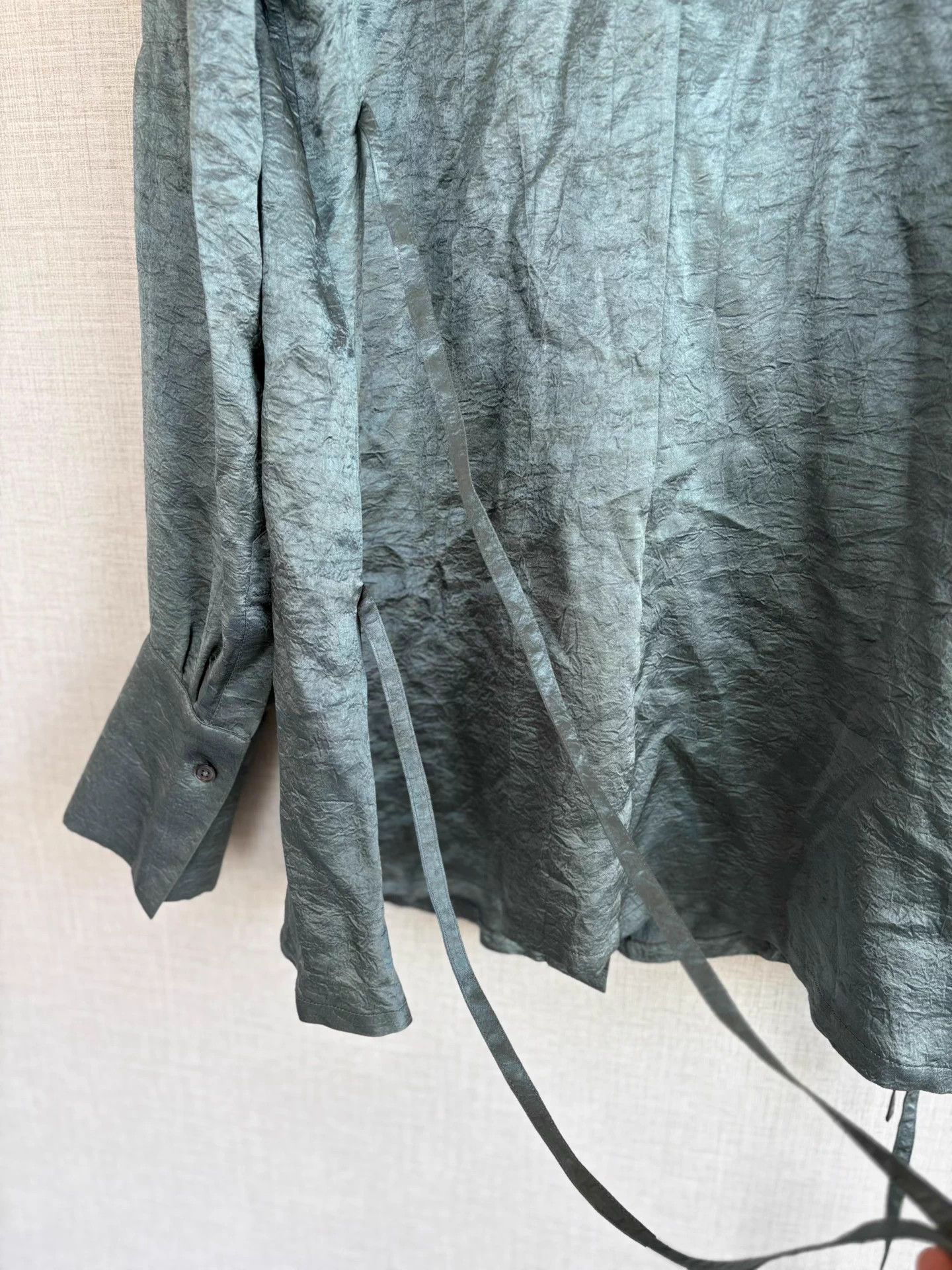 Ann Demeulemeester ANN DEMEULEMEESTER green oversized shirt 38 Size XS / US 0-2 / IT 36-38 - 7 Thumbnail