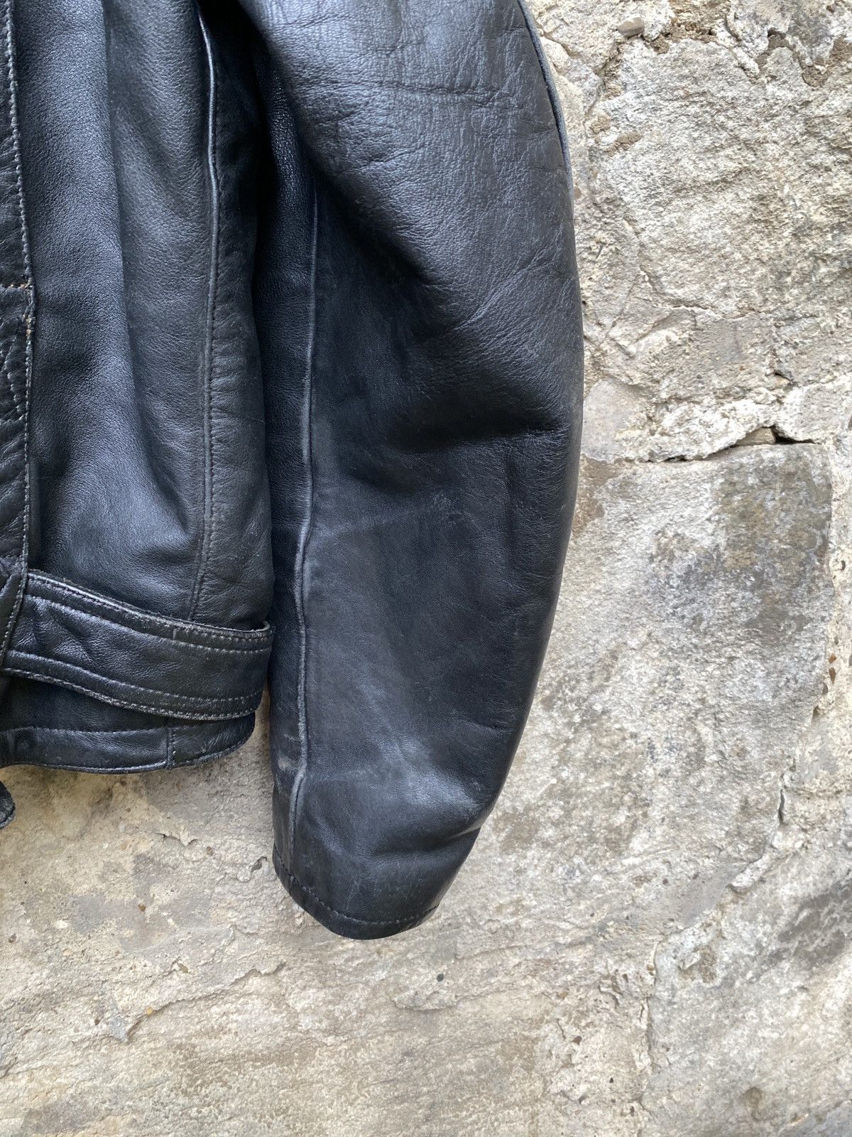 Vintage Rare Vintage 80s Distressed Leather Biker Jacket L-XL Size US XL / EU 56 / 4 - 14 Thumbnail