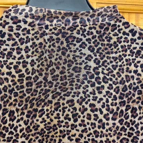 Other NWT Marissa Olivia High Neck Long-sleeved Leopard Print Top Size L / US 10 / IT 46 - 7 Thumbnail