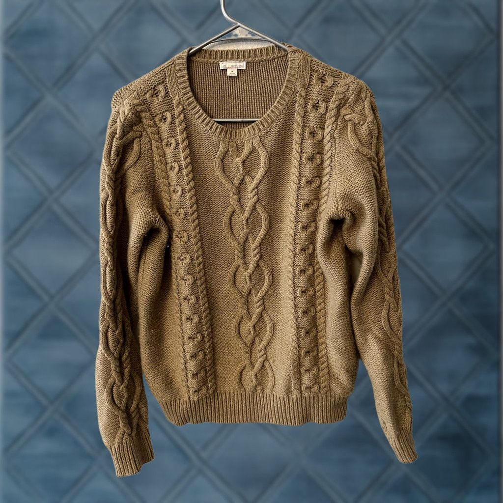 Gap GAP Sweater Beige Wool Blend Cable-Knit Size M Vintage 00s Size M / US 6-8 / IT 42-44 - 1 Thumbnail
