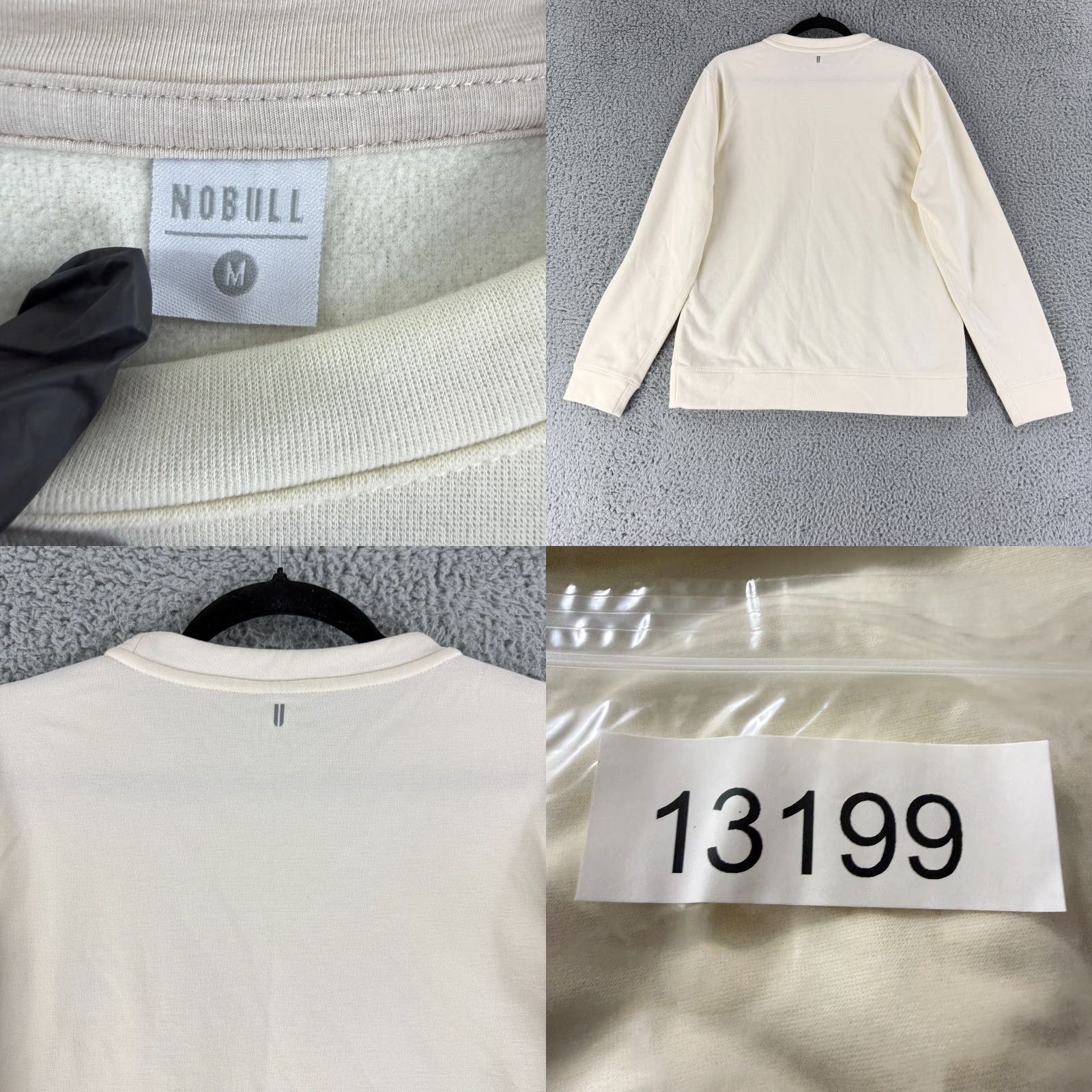 Vintage NoBull Performance Logo Sweater Womens Medium Ivory Crew Neck Pullover LS Size M / US 6-8 / IT 42-44 - 8 Thumbnail