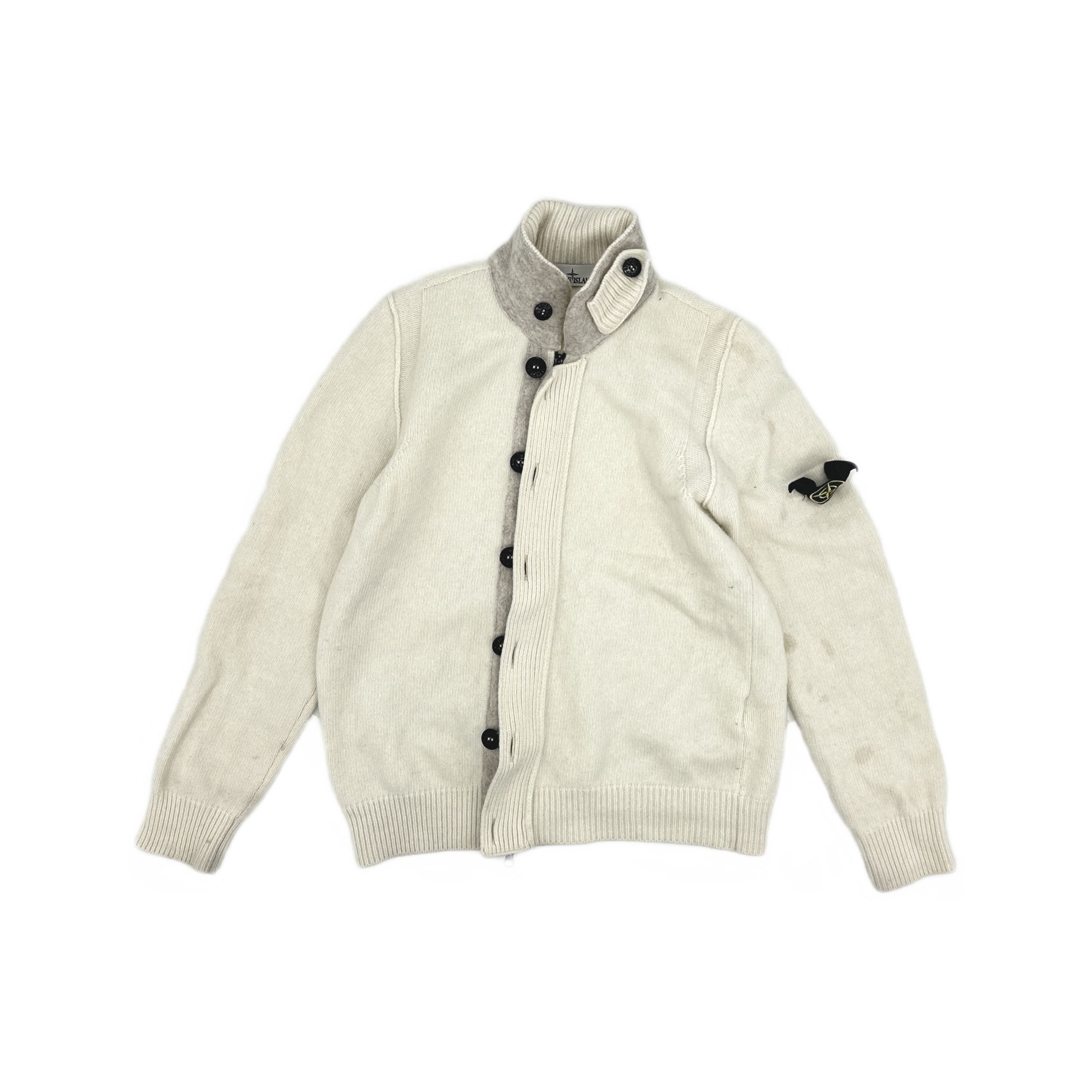 Stone Island Stone Island Wool Blend Logo Patch Cardigan Size M Size US M / EU 48-50 / 2 - 1 Thumbnail