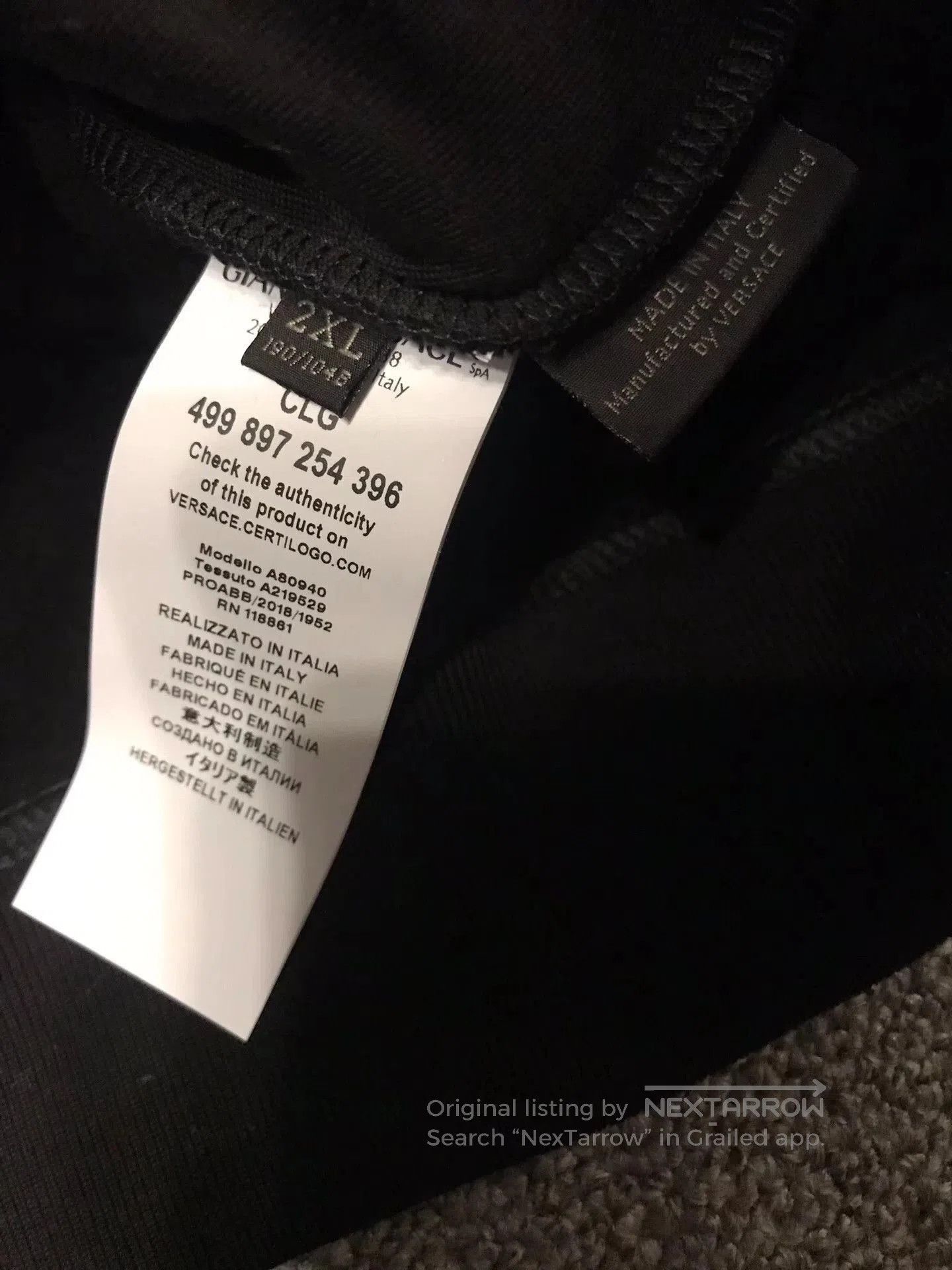 Versace Black XXL Hoodie with Embroidered & Patterned Panels. Size US XXL / EU 58 / 5 - 4 Thumbnail