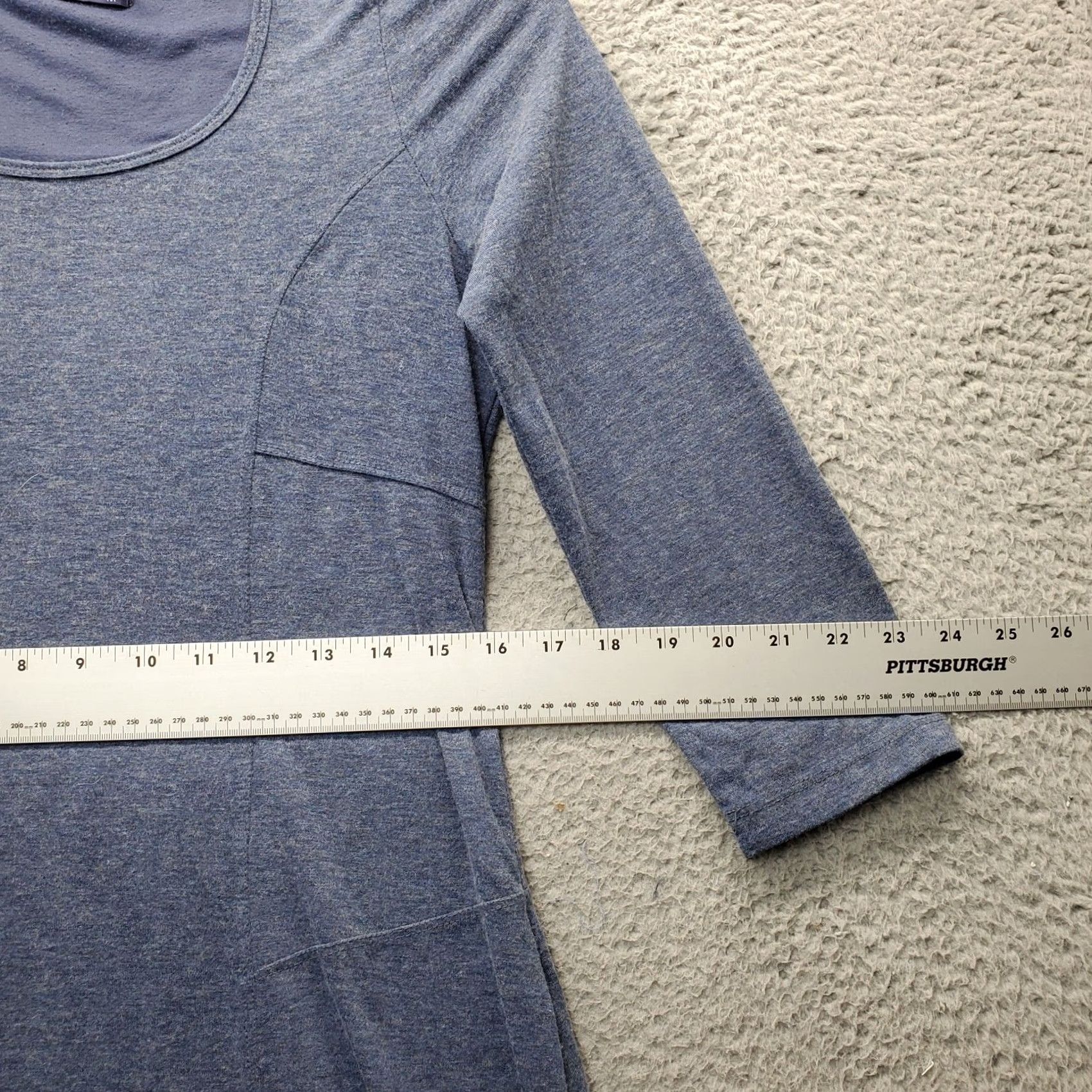 Prana prAna Soskia Fit & Flare Dress Womens M Blue Heather Wool Blend Round Neck Size M / US 6-8 / IT 42-44 - 5 Thumbnail
