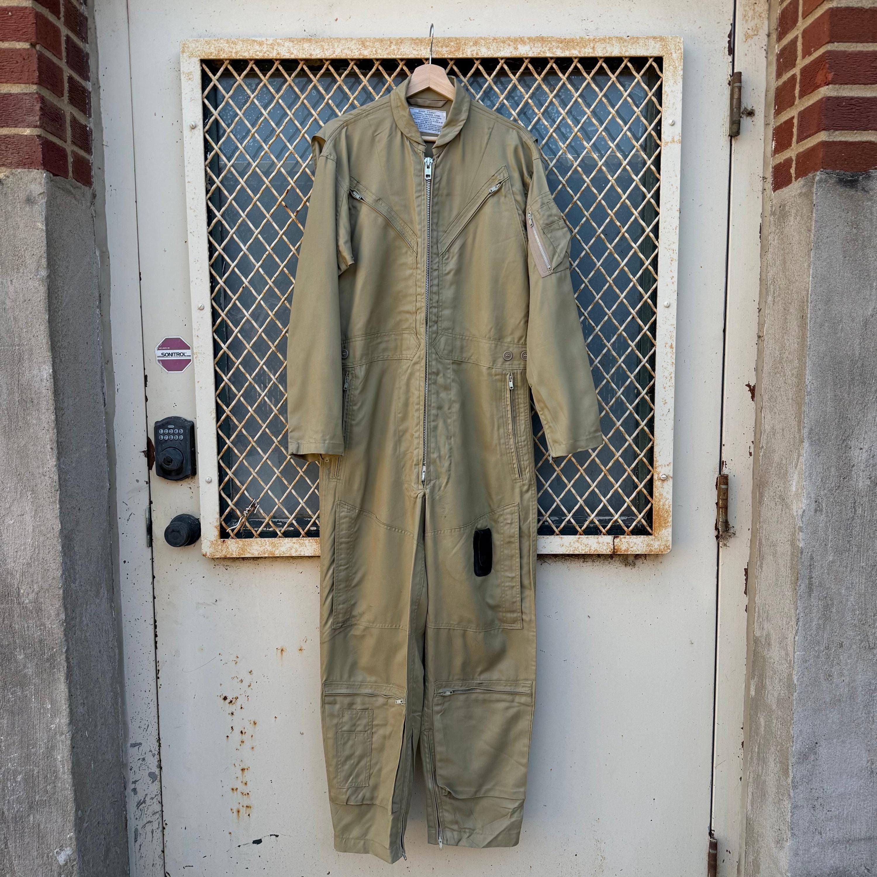 Vintage 50's US Navy AER Tan Khaki Summer Flying Coverall Size US 38 / EU 54 - 1 Thumbnail