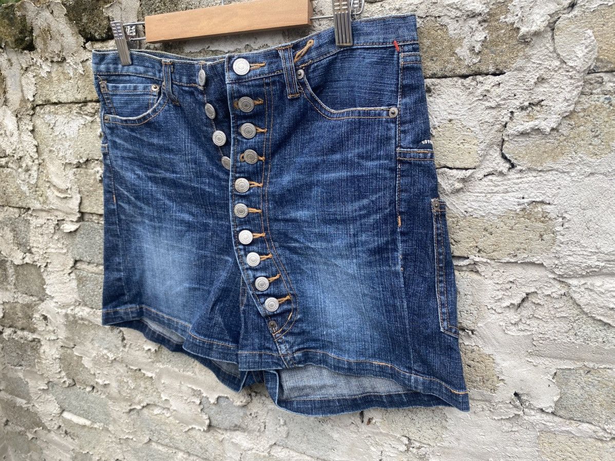 Issey Miyake × Zucca Zucca Denim Shorts Size 31" - 3 Thumbnail