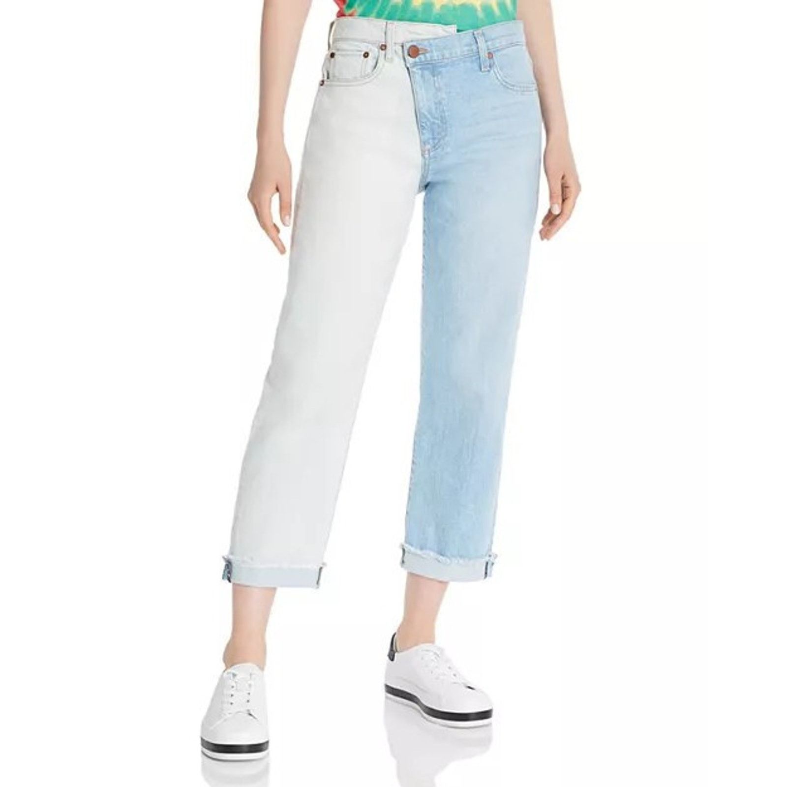 Alice + Olivia Alice & Olivia amazing asymmetrical Two Tone slim straight Size 24" / US 00 / IT 34 - 2 Thumbnail