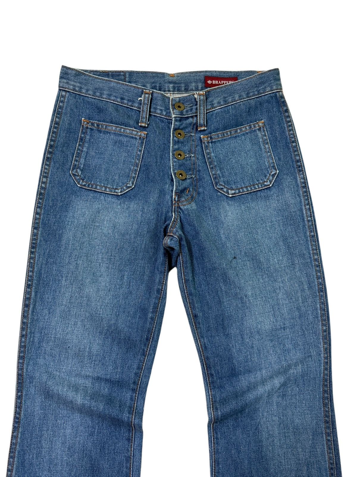 Japanese Brand Flared BRAPPERS BUSH PANT BELL BOTTOM BOOT CUT DENIM Size US 28 / EU 44 - 3 Thumbnail