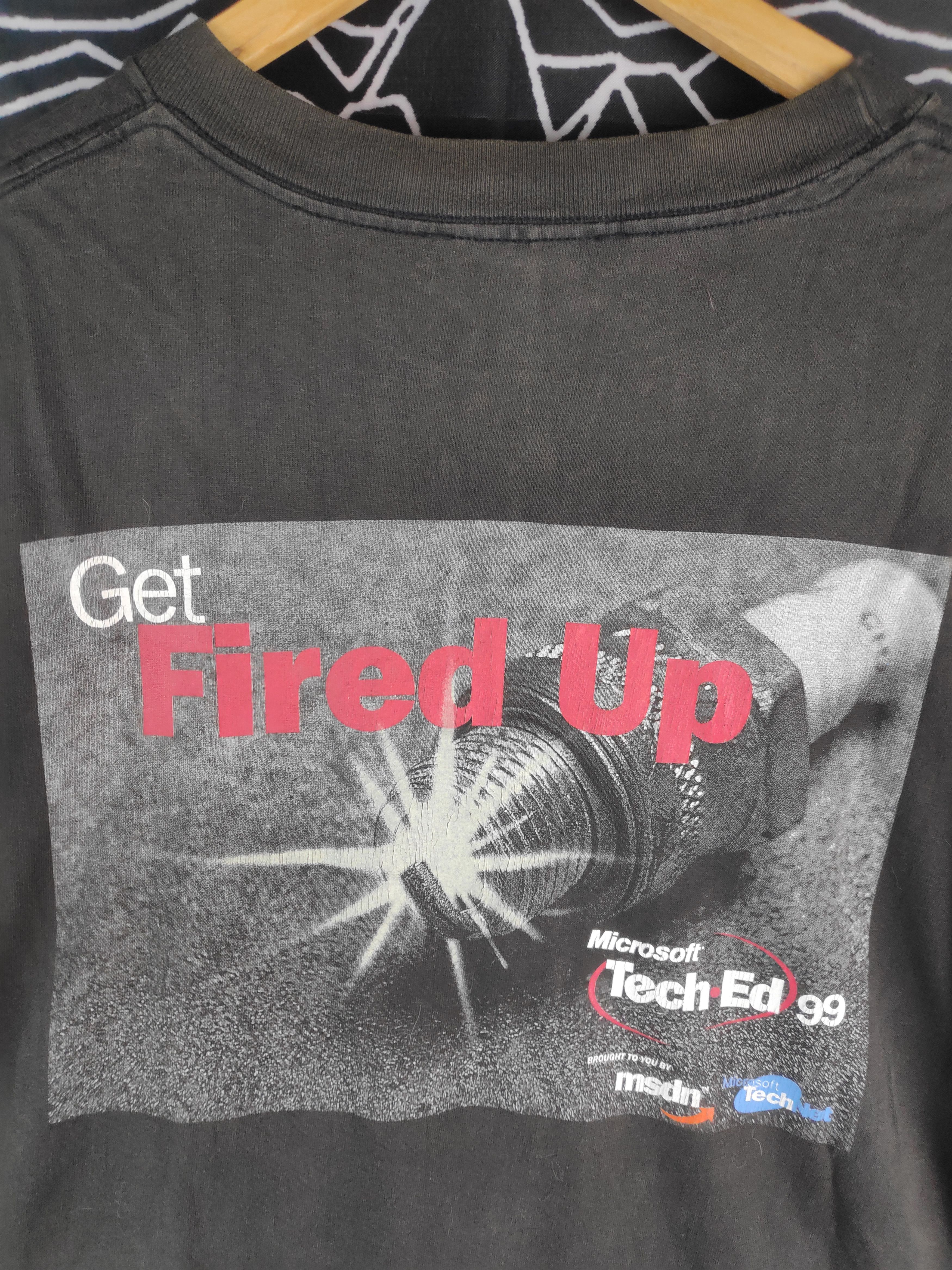 Vintage Vtg 90s Microsoft Tech Ed 99 Get Fired Up Techwear Tee Size US XL / EU 56 / 4 - 4 Thumbnail