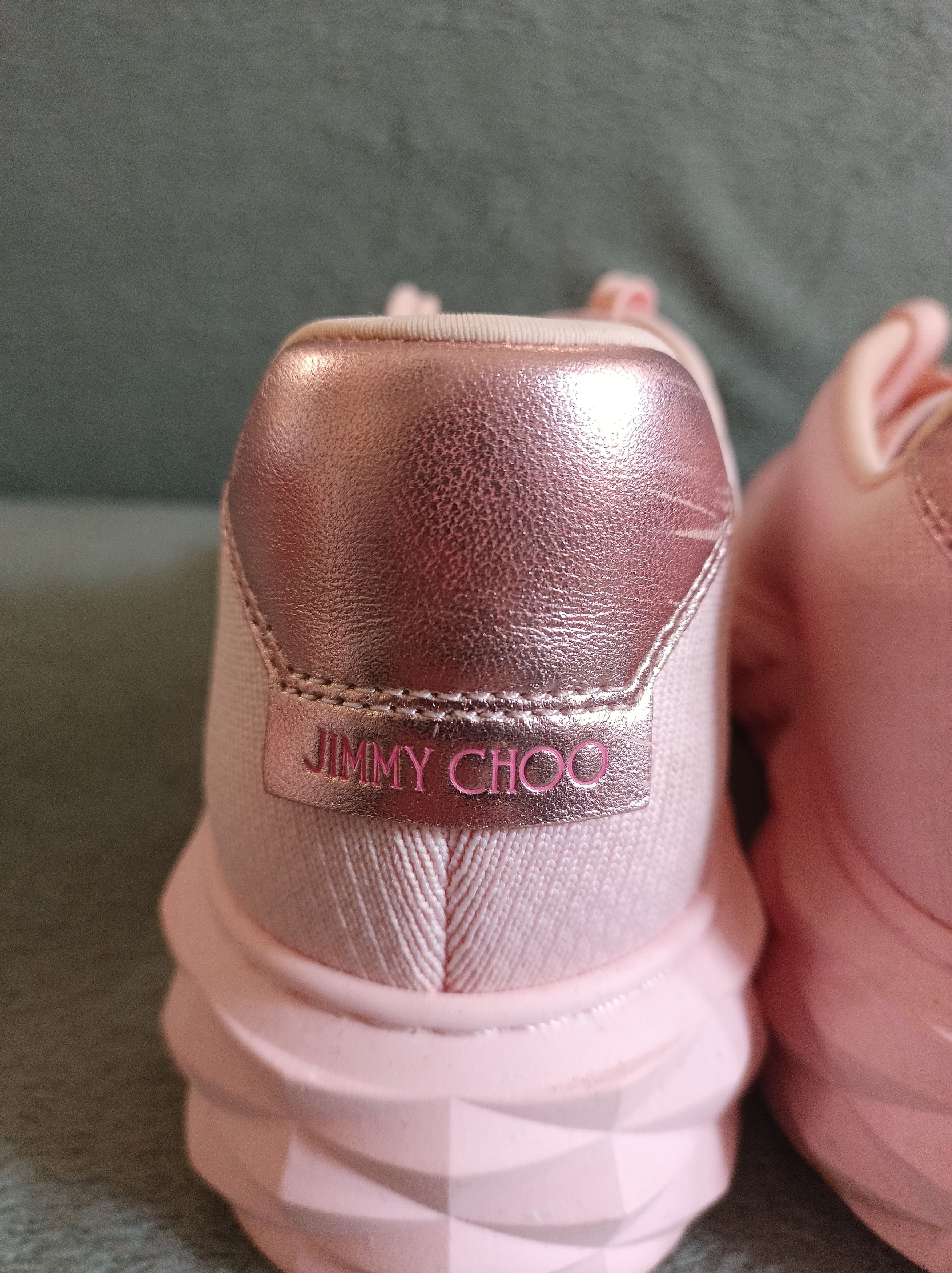 Jimmy Choo Jimmy Choo Pink Diamond Fabric Low Top Sneakers EU40 Size US 10 / IT 40 - 6 Thumbnail