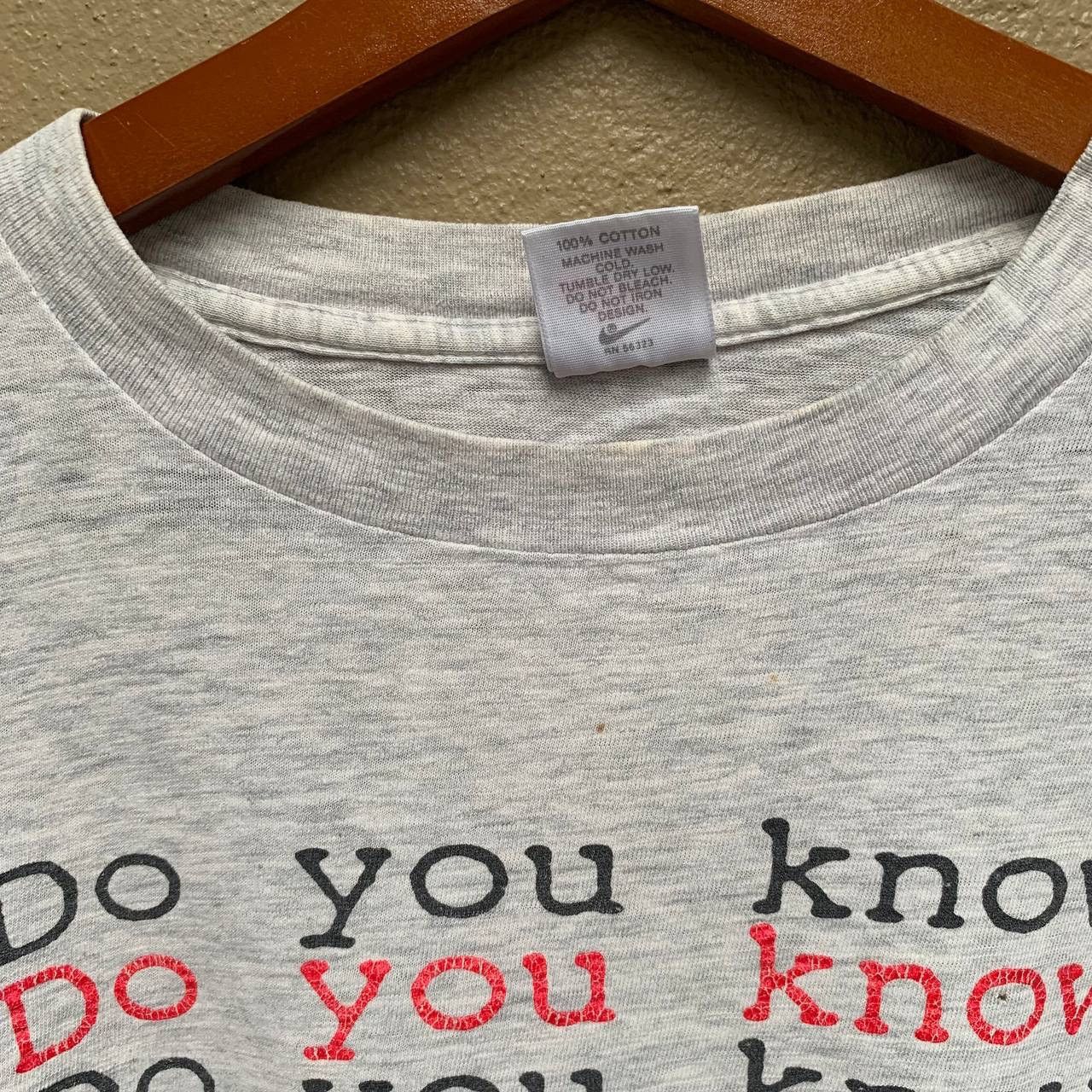 Nike Rare Distressed Vintage Nike Grey Tag Michael Jordan Tees Size US S / EU 44-46 / 1 - 14 Thumbnail