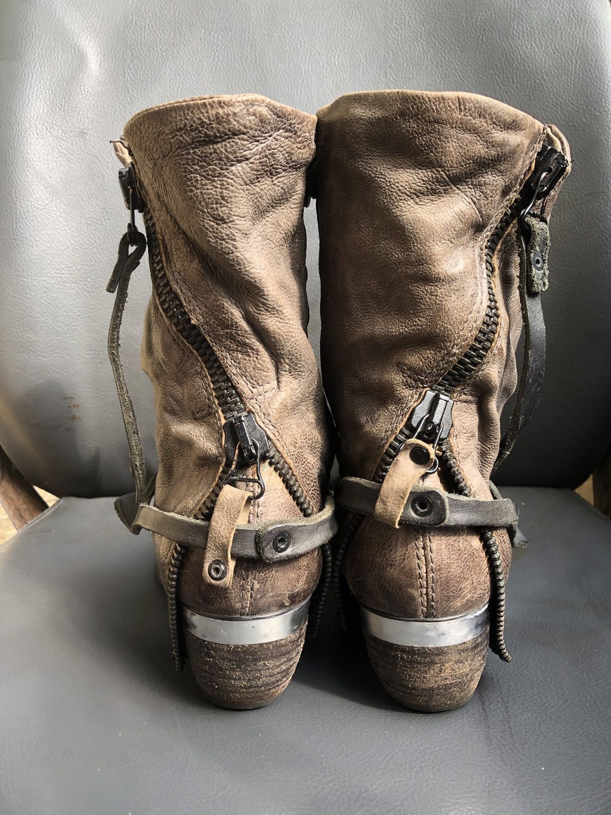 A.S.98 A.S 98 Grey Calf Skin Leather Women’s Boots Size 39 Size US 8.5 / IT 38.5 - 12 Thumbnail