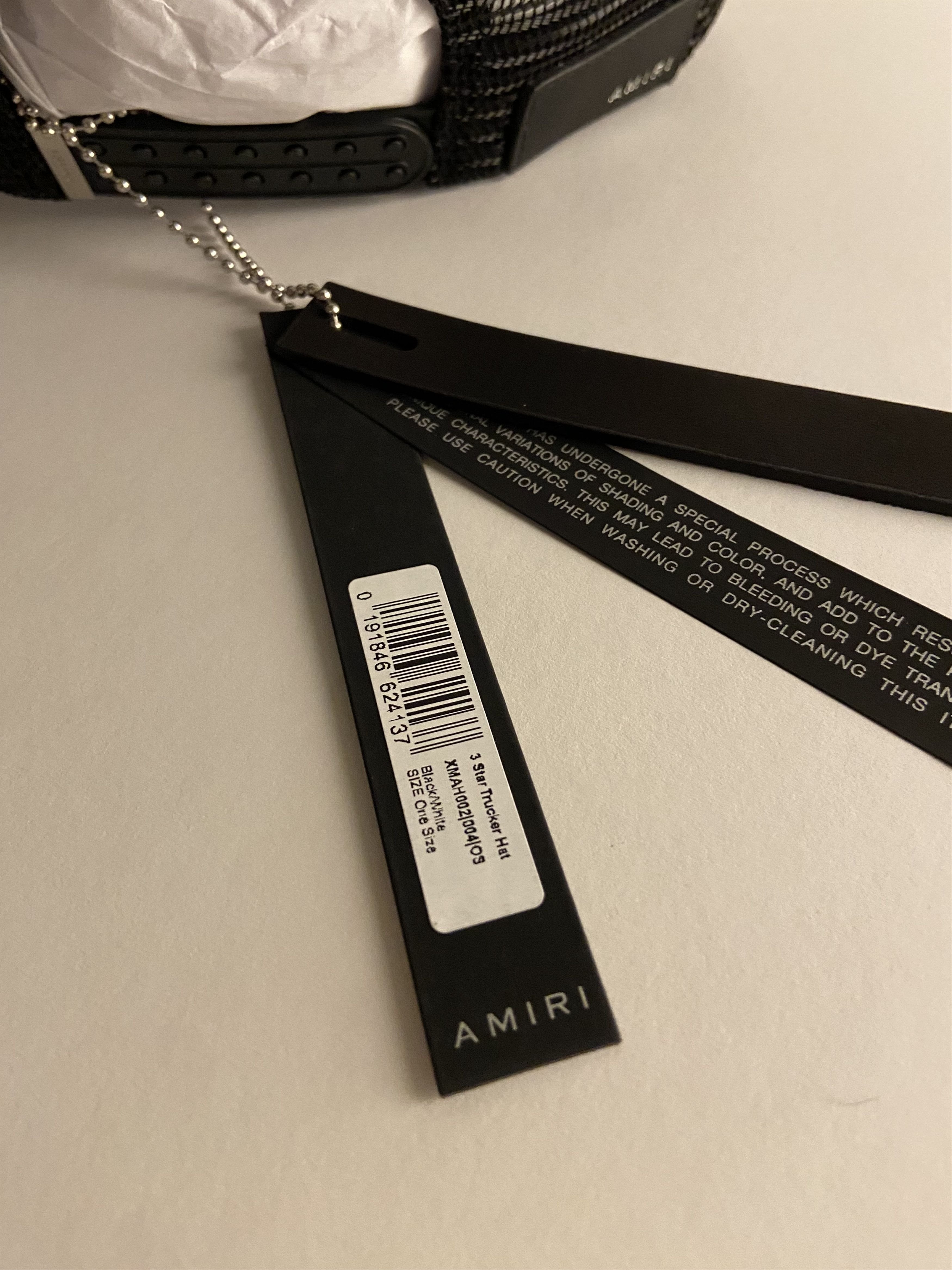 Amiri Amiri 3 Star Trucker Hat Black/White Size ONE SIZE - 6 Thumbnail
