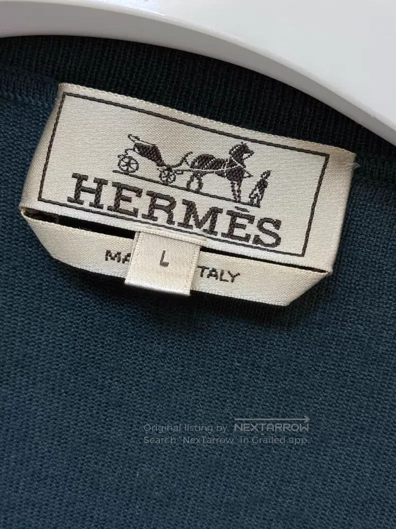 Hermes Hermes Cashmere and mulberry silk men's zip-up knitted car Size US L / EU 52-54 / 3 - 2 Thumbnail