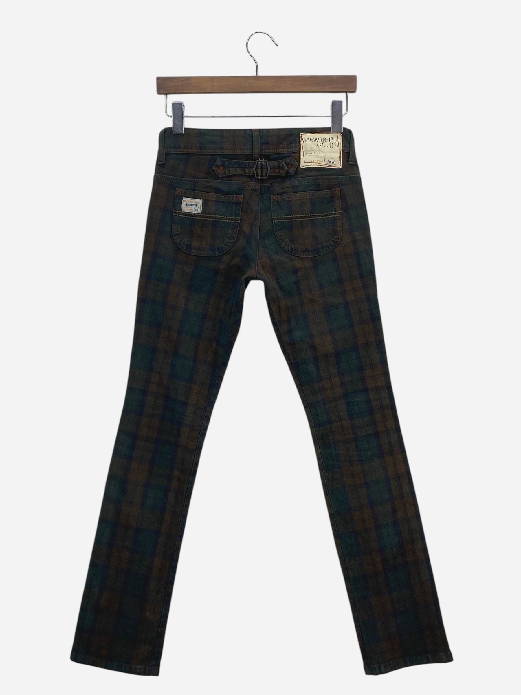 Japanese Brand Betty Smith Checkered Skinny Pants Buckle Back Pants Size 25" / US 0 / IT 36 - 1 Thumbnail