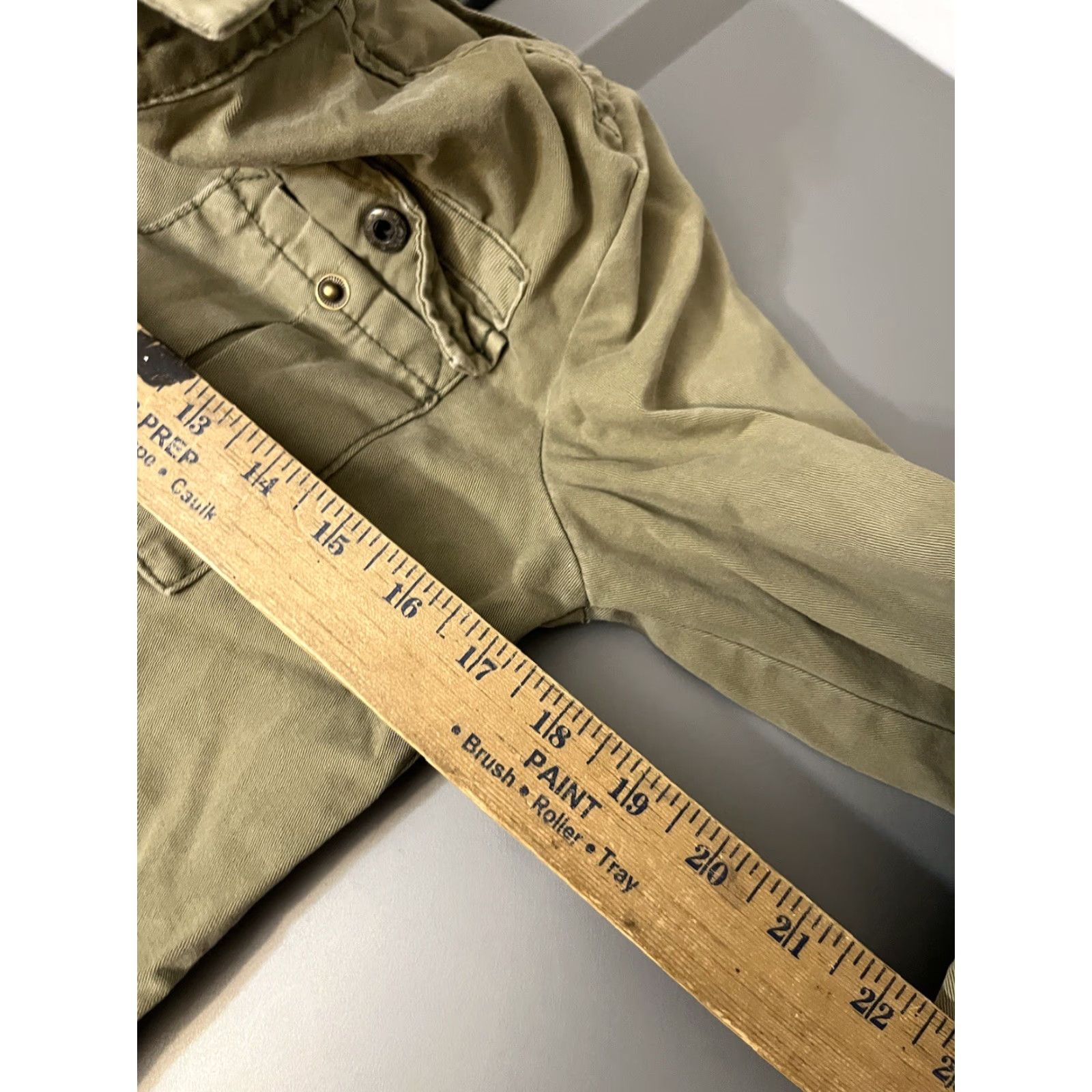 H&M VINTAGE Divided by H&M Womens Army Green Utility Jacket Hooded Size 6 Long Sleeve Size M / US 6-8 / IT 42-44 - 5 Thumbnail
