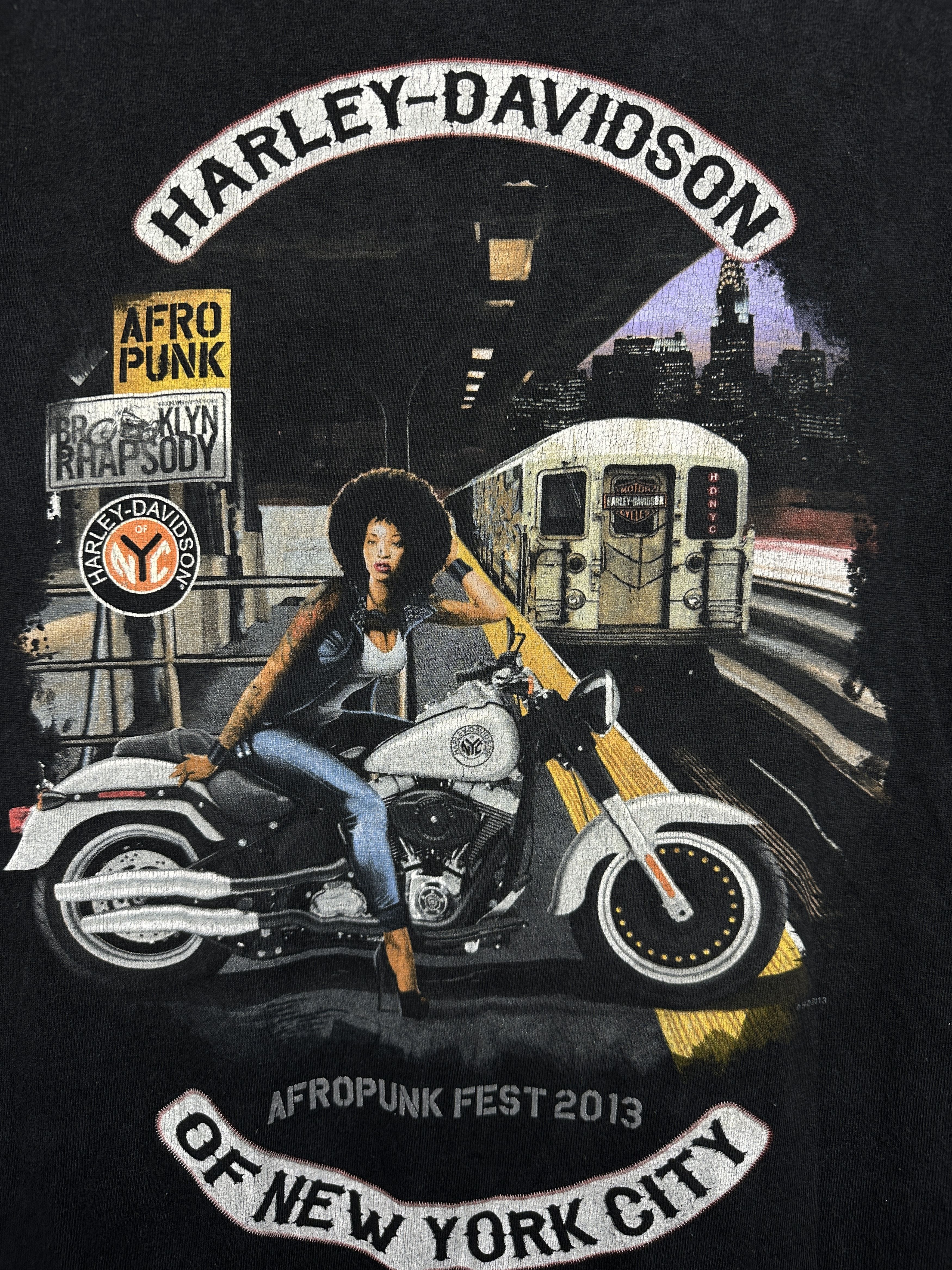 Harley Davidson Harley Davidson 2013 Afropunk Fest Mens T-Shirt Tee Size US M / EU 48-50 / 2 - 3 Thumbnail
