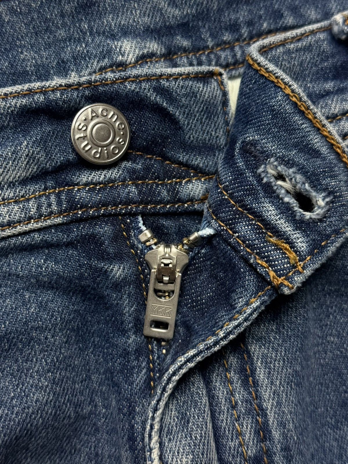 Acne Studios Acne Studios Slim Tapered Jeans North Mid Blue Denim Vintage Size US 33 - 14 Thumbnail