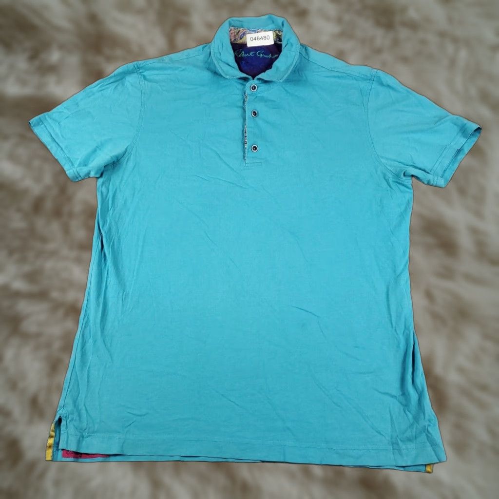 Robert Graham Robert Graham Polo Shirt Mens XL Blue Short Sleeve Casual Activewear Size US XL / EU 56 / 4 - 1 Thumbnail