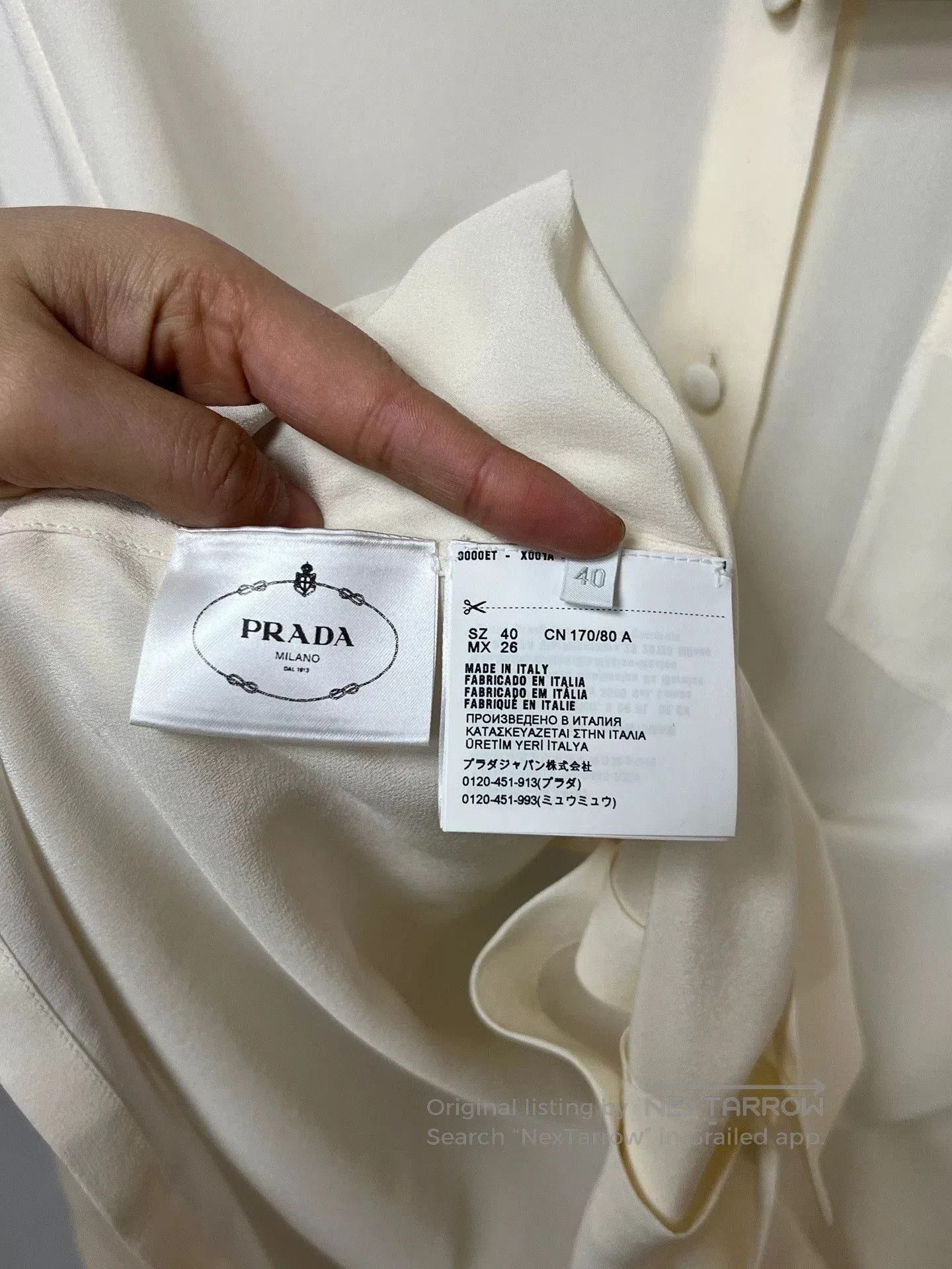 Prada prada silk long sleeve blouse. Size M / US 6-8 / IT 42-44 - 3 Thumbnail