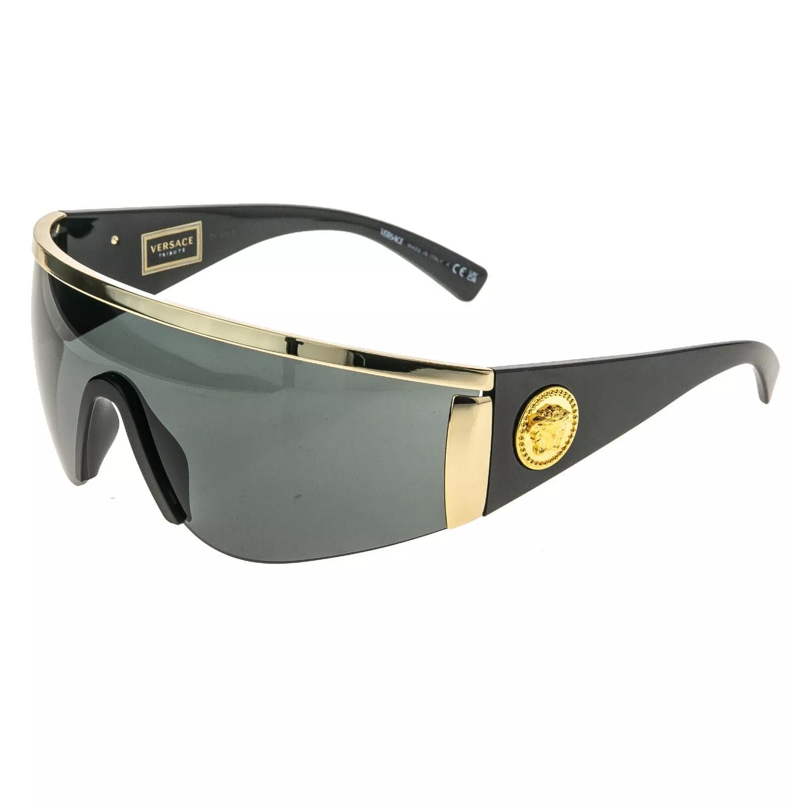 Versace VERSACE TRIBUTE SHIELD Black 2197 VE2197 Unisex Sunglasses Size ONE SIZE - 8 Thumbnail