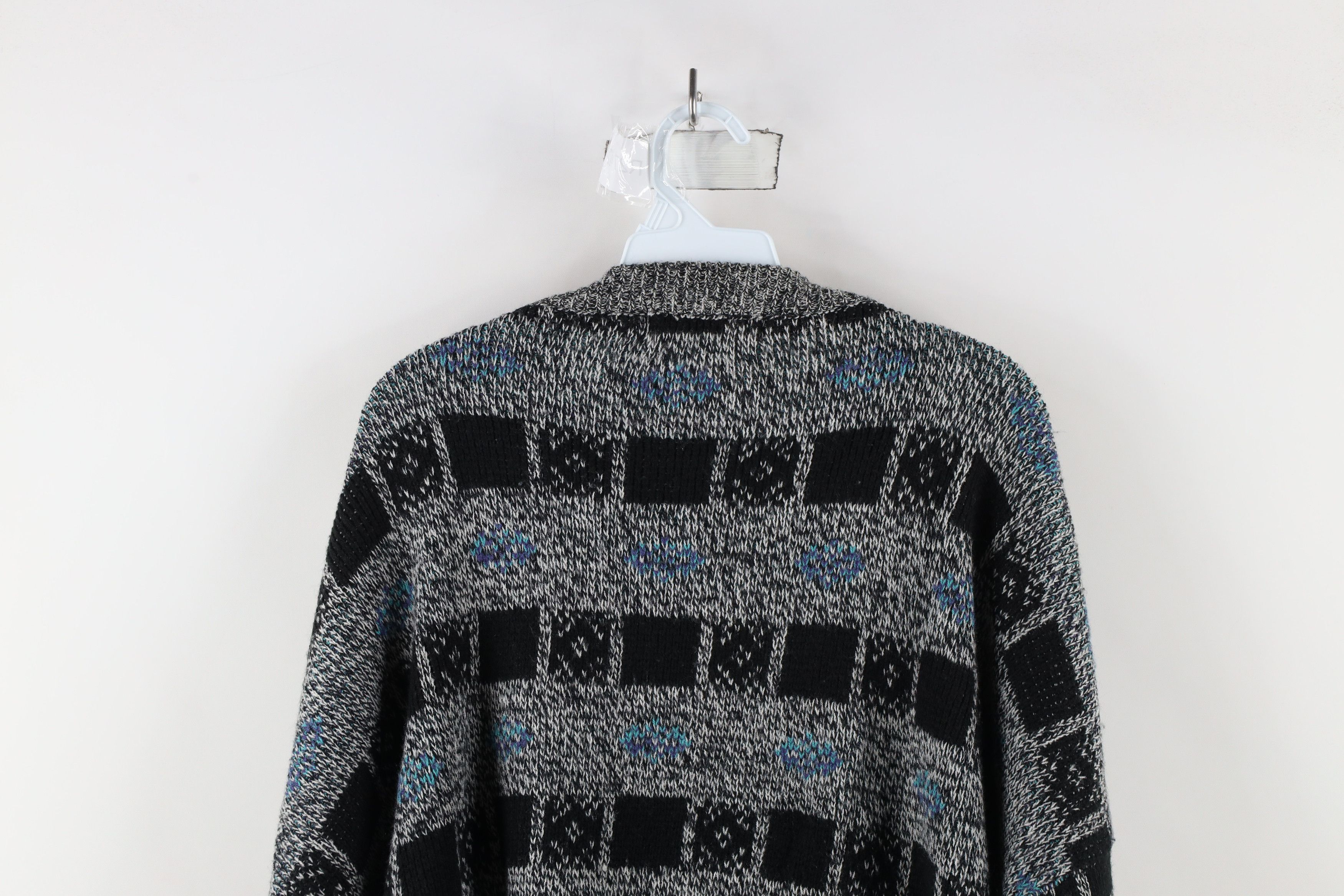 Vintage Vintage 90s Coogi Style Geometric Knit Crewneck Sweater Size US XXL / EU 58 / 5 - 10 Thumbnail
