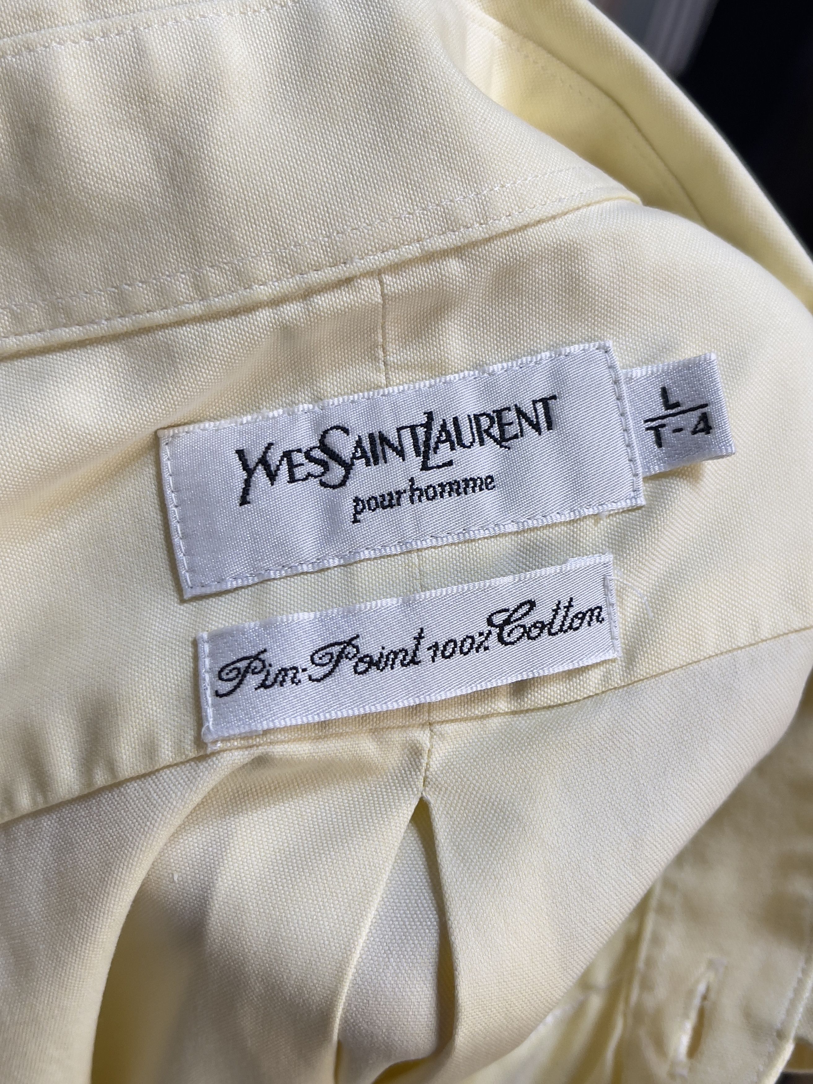 Yves Saint Laurent 🔥 YSL Yves Saint Laurent shirt size L yellow cotton Size US L / EU 52-54 / 3 - 4 Thumbnail