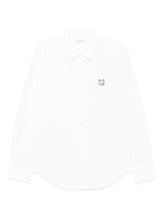 シャツ MAISON KITSUNE Men Long Tops OM00432WC5043P470 Blue Maison Kitsune MAISON KITSUNE Men Long Tops OM00432WC5043