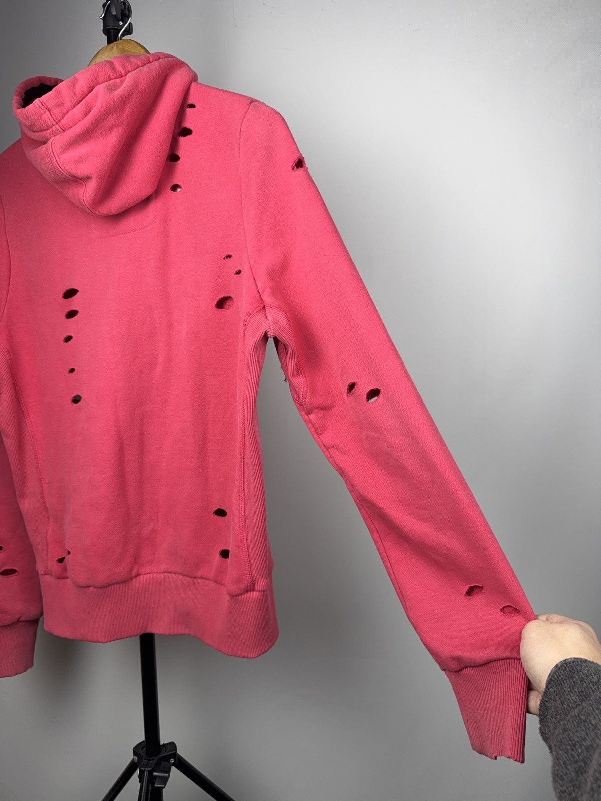 Diesel Vntg Y2K 90s Distressed Diesel Hoodie Luxury Avant Grade Size L / US 10 / IT 46 - 14 Thumbnail