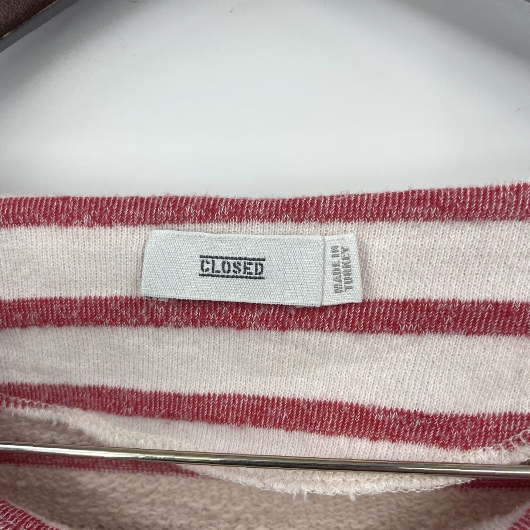 CLOSED Closed Sweater Women Large Ivory Striped Long Sleeve Pullover Casual Classic Womens Size L / US 10 / IT 46 - 7 Thumbnail