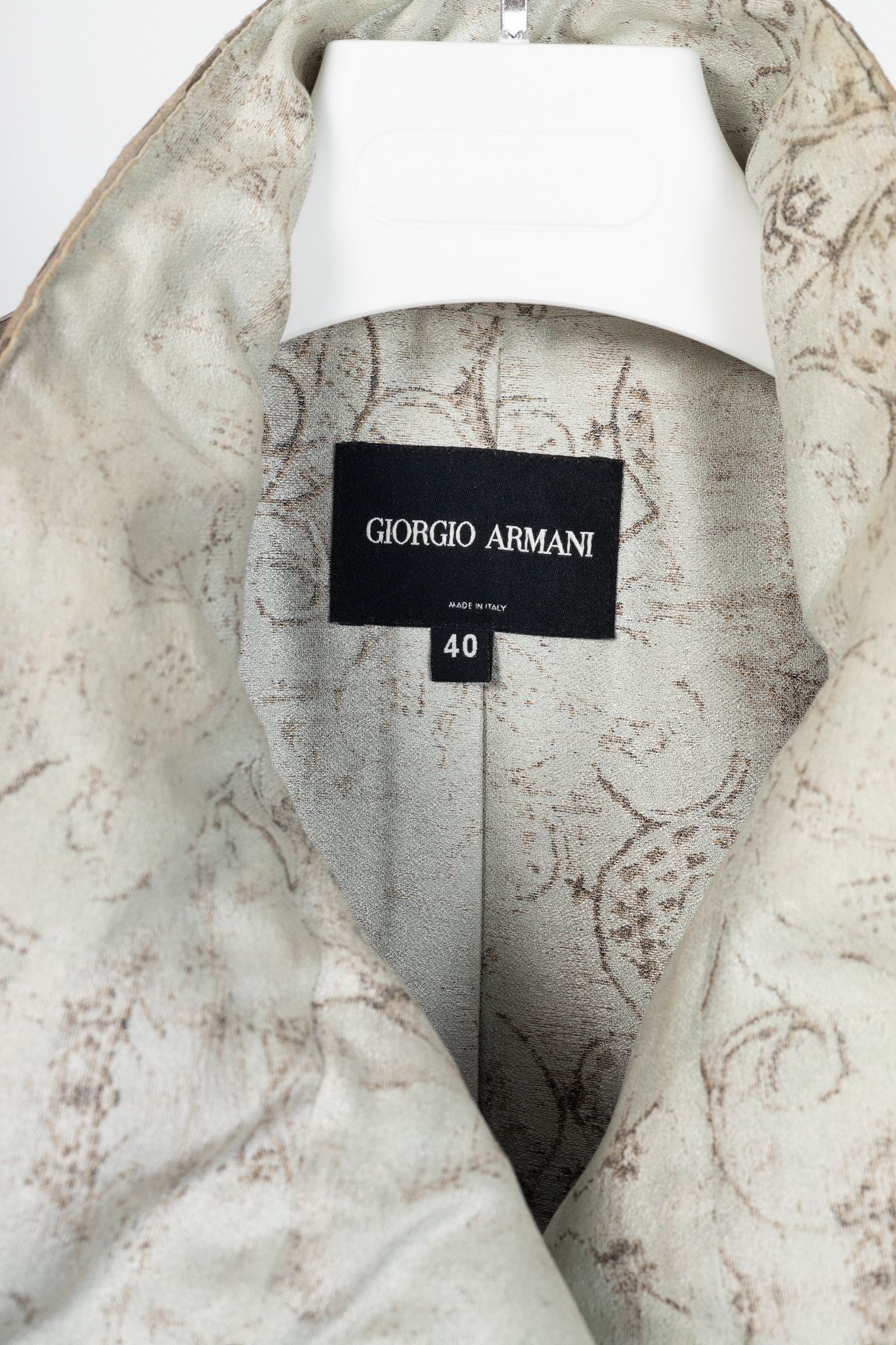 Giorgio Armani Giorgio Armani AW07 Runway Snakeskin-Pattern Leather Jacket Size S / US 4 / IT 40 - 4 Thumbnail