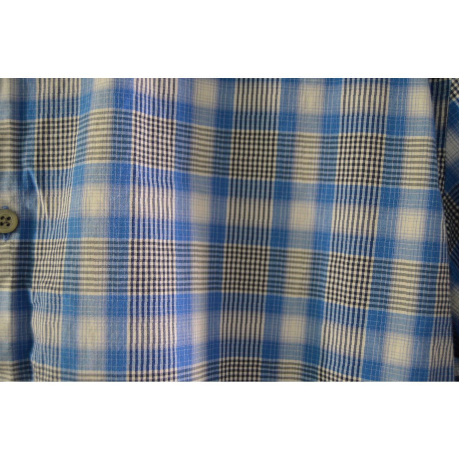 Banana Republic Banana Republic Shirt XL Blue Plaid Mens S/S Button-Up Size US XL / EU 56 / 4 - 3 Thumbnail