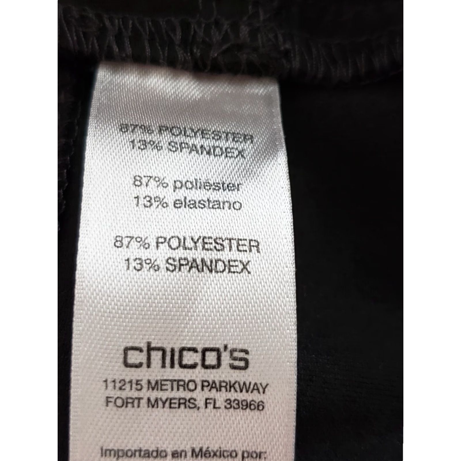 Vintage Chico’s Skinny Pants Black Faux Leather Look High Rise Pull On 0 Regular Stretch Jegging Women’s Size 25" / US 0 / IT 36 - 4 Thumbnail
