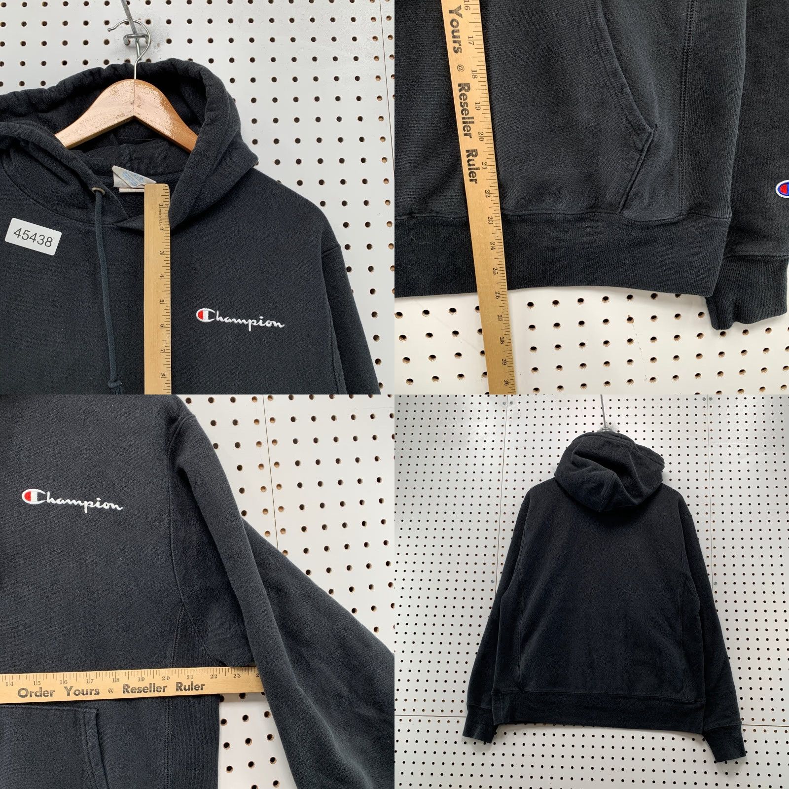 Champion Champion Reverse Weave Hoodie Sweatshirt Mens Medium Black Heavyweight Pullover Size US M / EU 48-50 / 2 - 8 Thumbnail