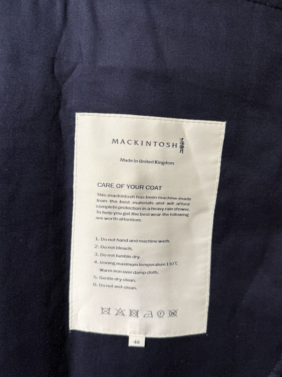 Mackintosh dark navy detachable hood raincoat Size US M / EU 48-50 / 2 - 11 Thumbnail