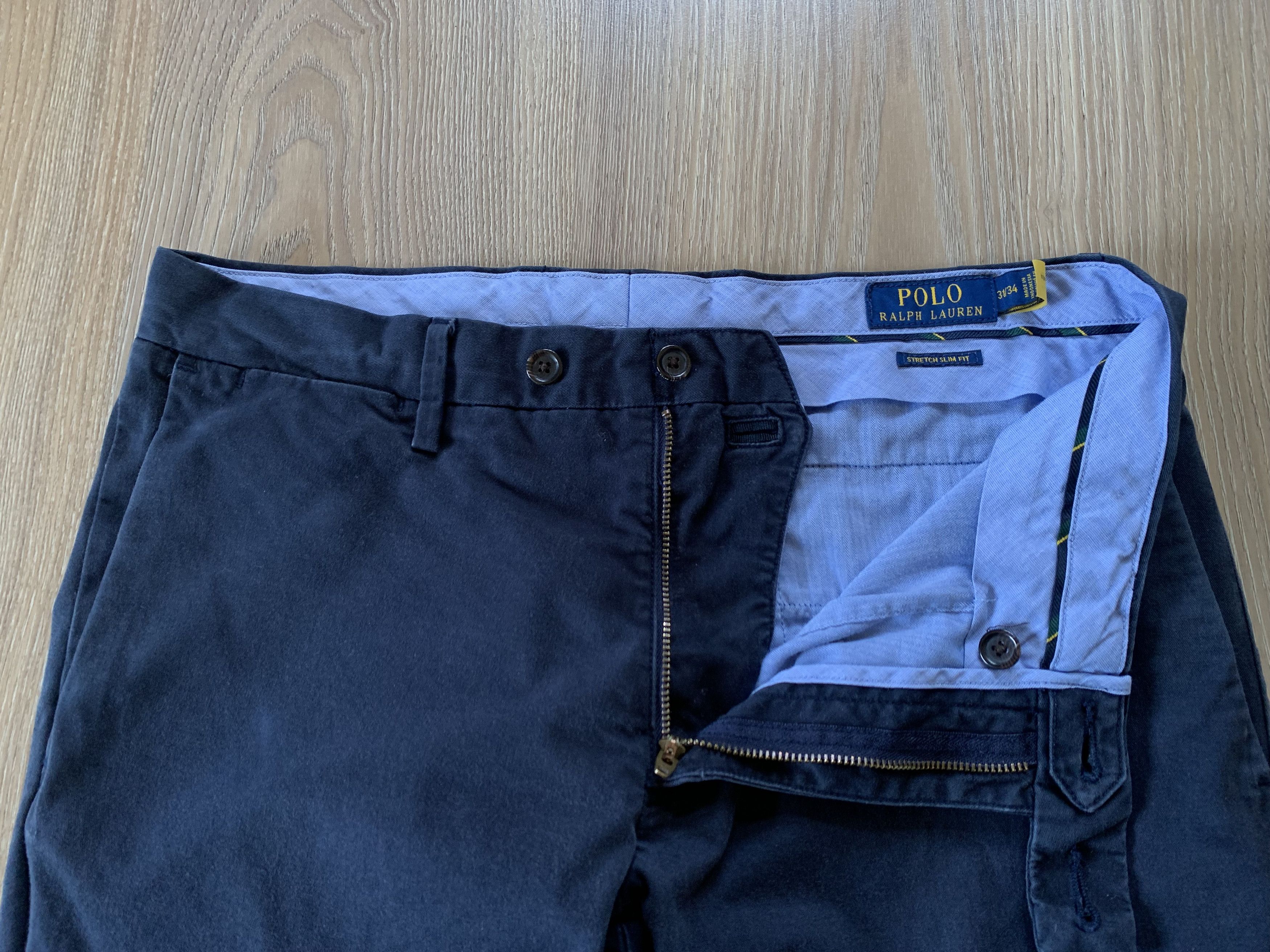 Polo Ralph Lauren × Ralph Lauren Polo Ralph Lauren Stretch Slim Fit Blue Chino Pants Size US 31 - 5 Thumbnail