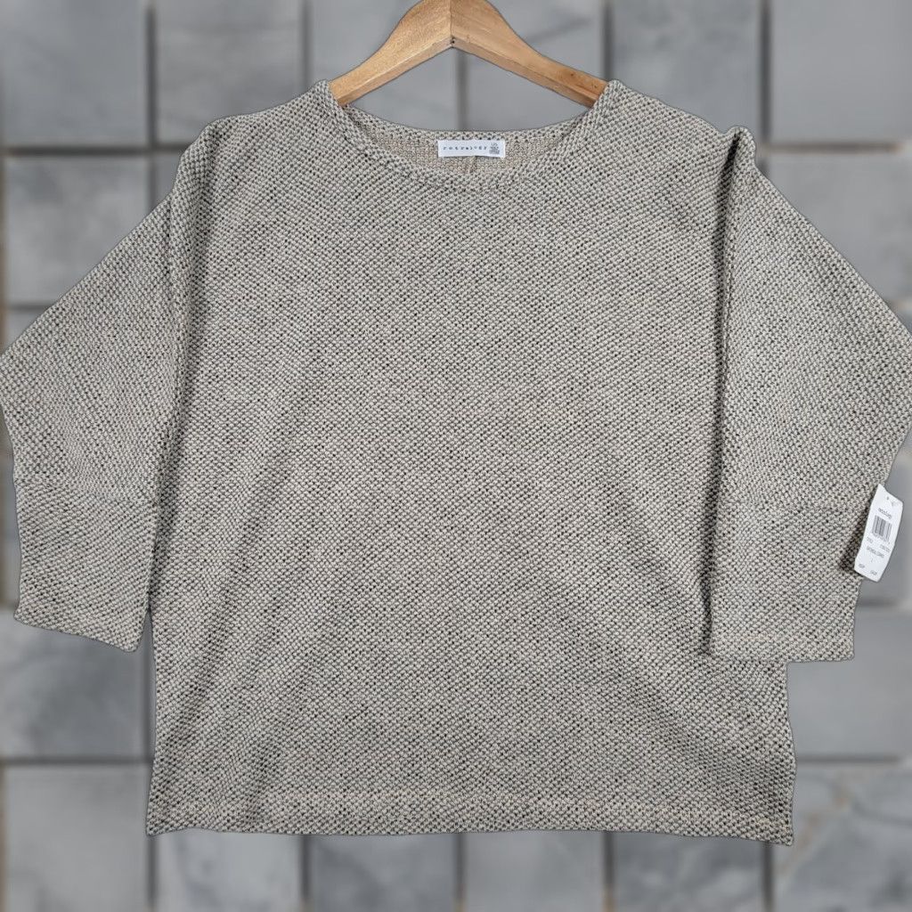 Vintage Women's Retrology Long Sleeve Sweater Size Large Oatmeal Combo Size L / US 10 / IT 46 - 1 Thumbnail