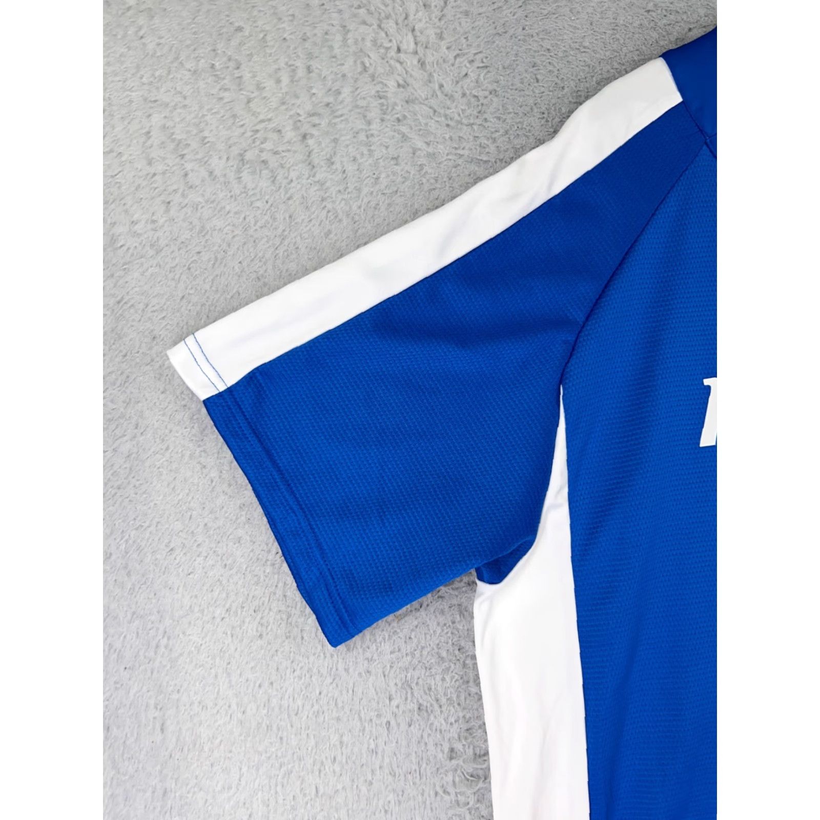 Champion Champion Baseball Jersey Adult XL Blue Button Up Polyester Jersey Mens Regular Short Sleeve Sports Gym Casual Shirt Size US XL / EU 56 / 4 - 7 Thumbnail