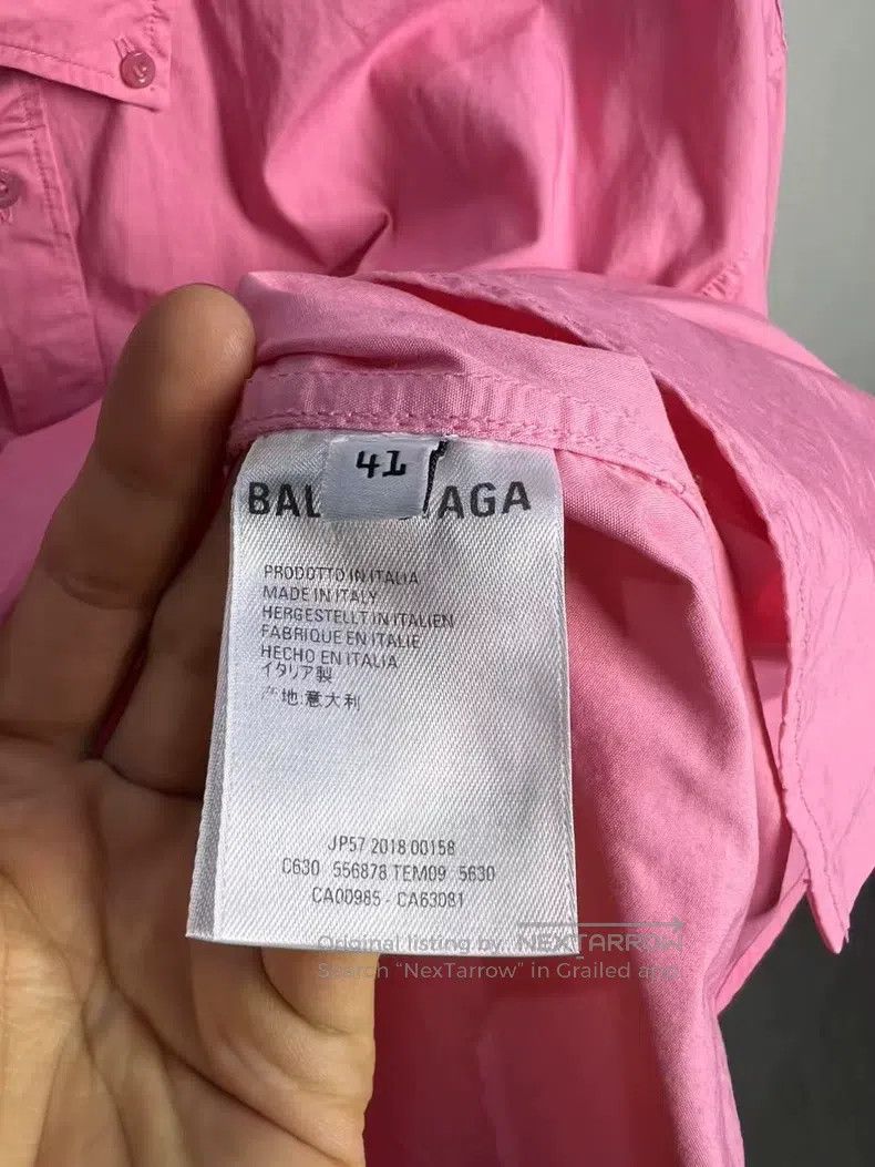 Balenciaga Balenciaga size 41 Back Logo Pink Shirt Size US M / EU 48-50 / 2 - 4 Thumbnail