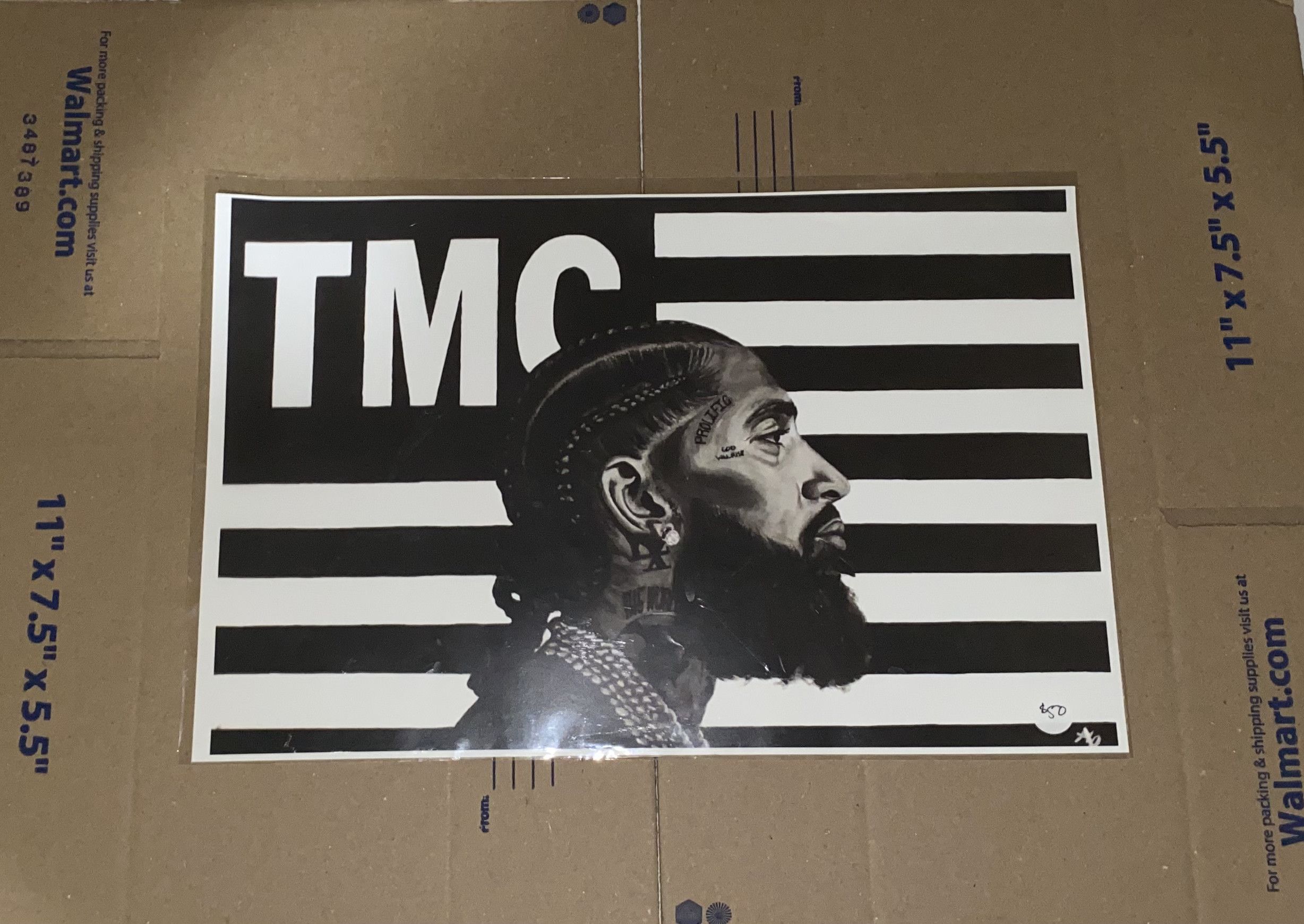 Handmade KOOL dope RARE Nipsey Hussle Hustle TMC Album music print ? Size ONE SIZE - 2 Thumbnail