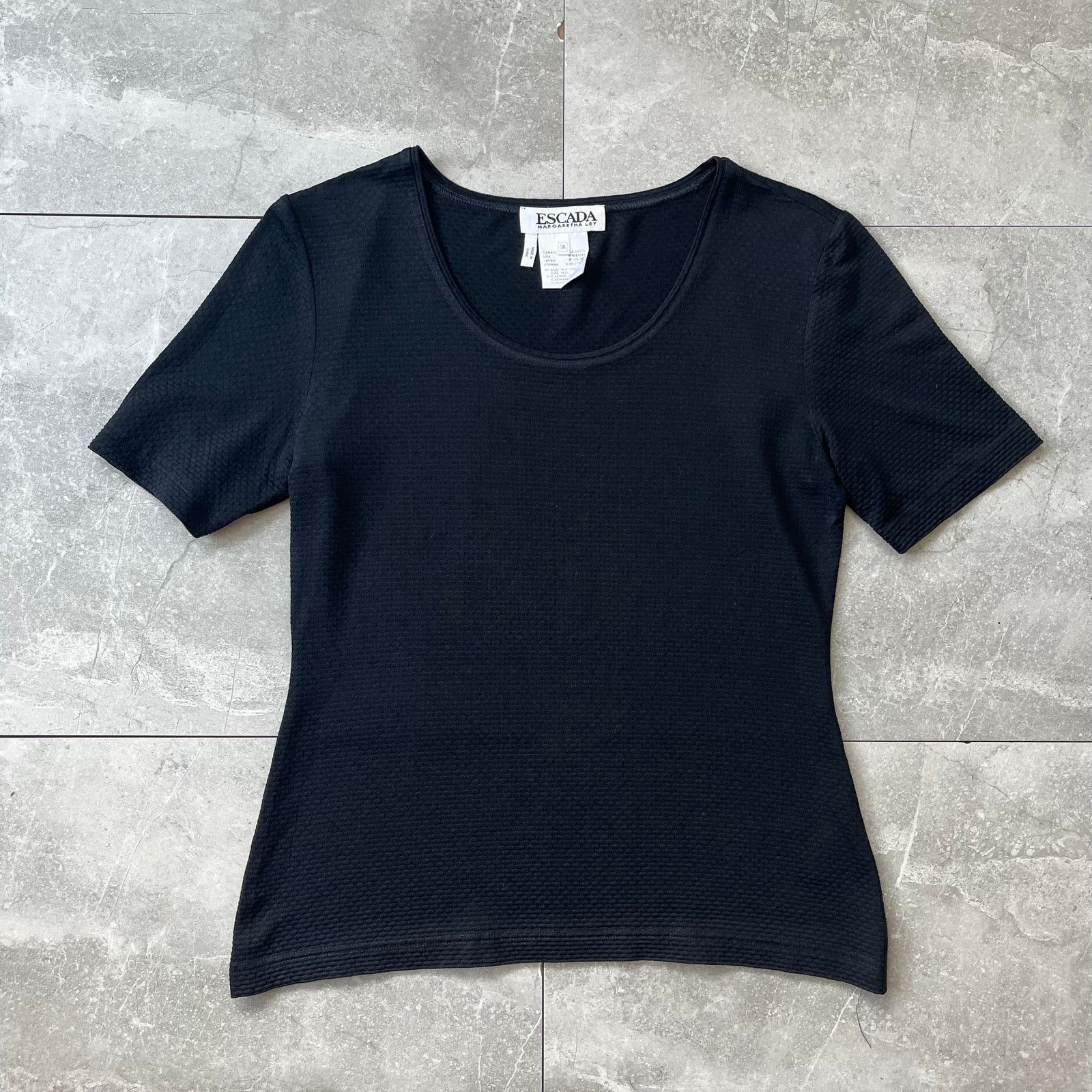 Escada Escada Margaretha Ley Black Silk Blend Top – Size 38 Size S / US 4 / IT 40 - 6 Thumbnail