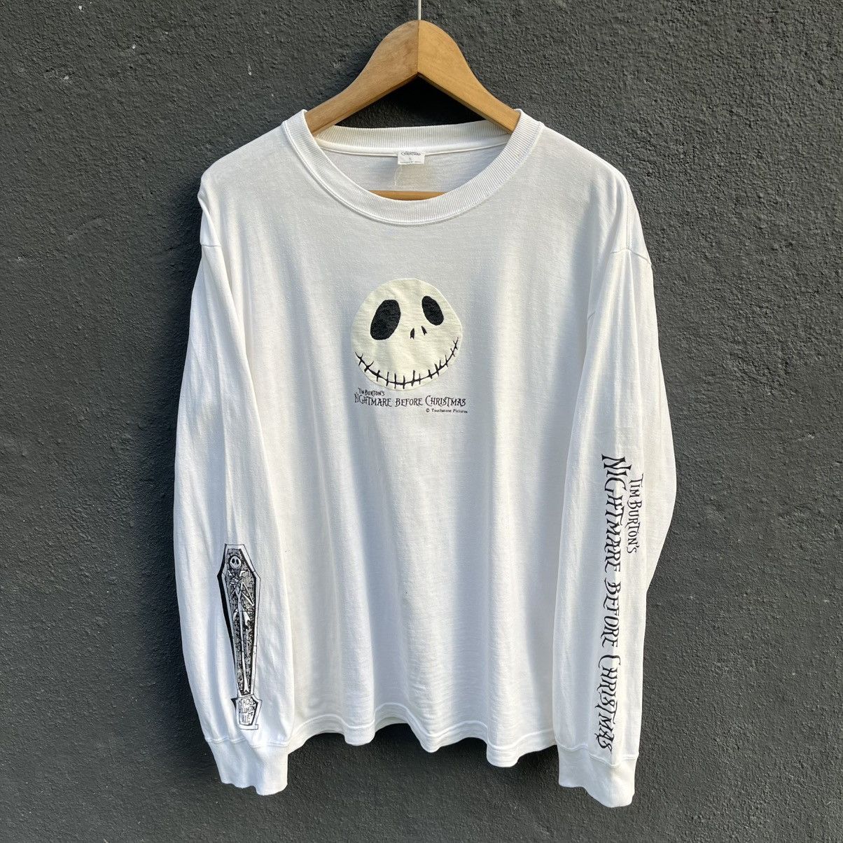 Vintage Thrashed 90s Tim Burtons Nightmare Before Christmas Movie Size US L / EU 52-54 / 3 - 1 Thumbnail