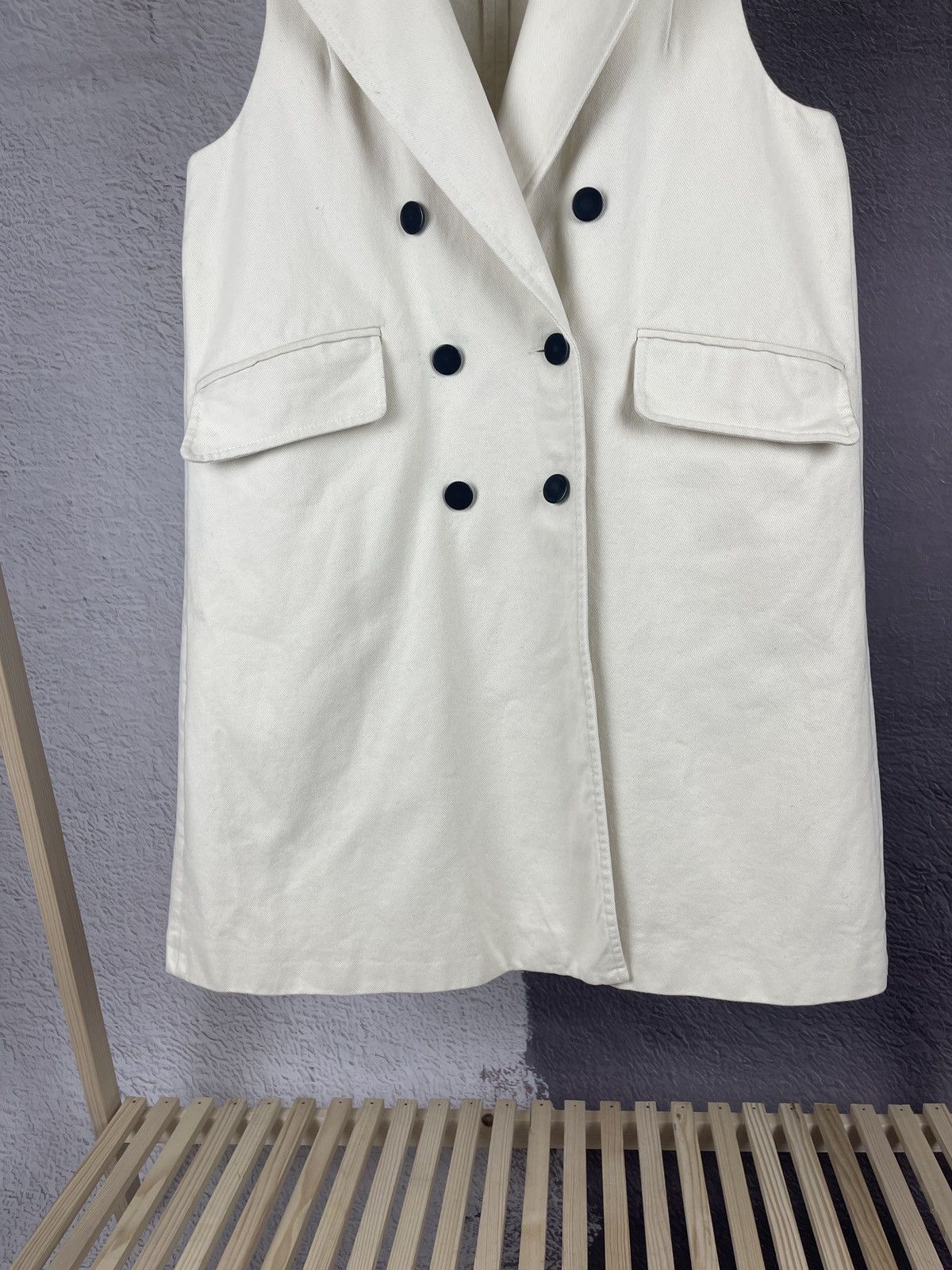 Designer Rika by Ulrika Lundgren double breasted sleeveless coat Size S / US 4 / IT 40 - 9 Thumbnail